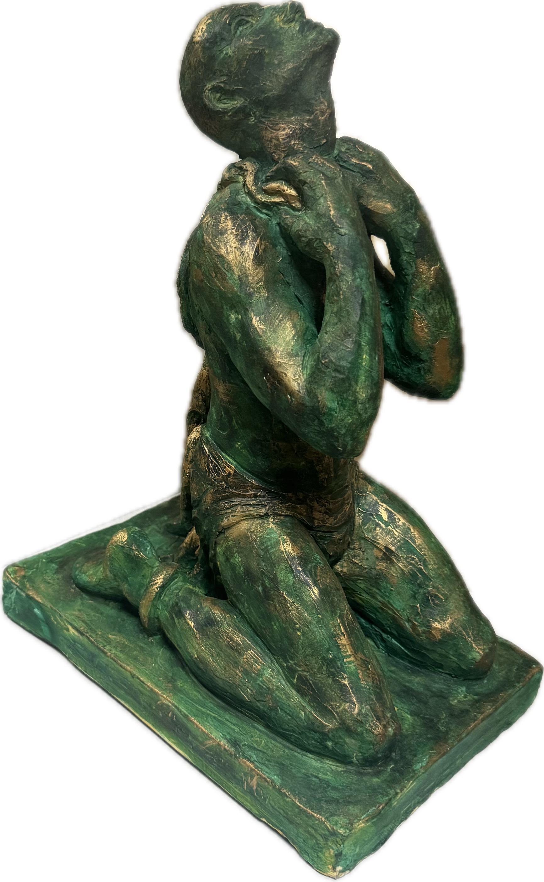 Karapet Balakeseryan  (Garo) Figurative Sculpture – Zahnriemen Skulptur Ton-Keramik Handmade by Garo, Unikat