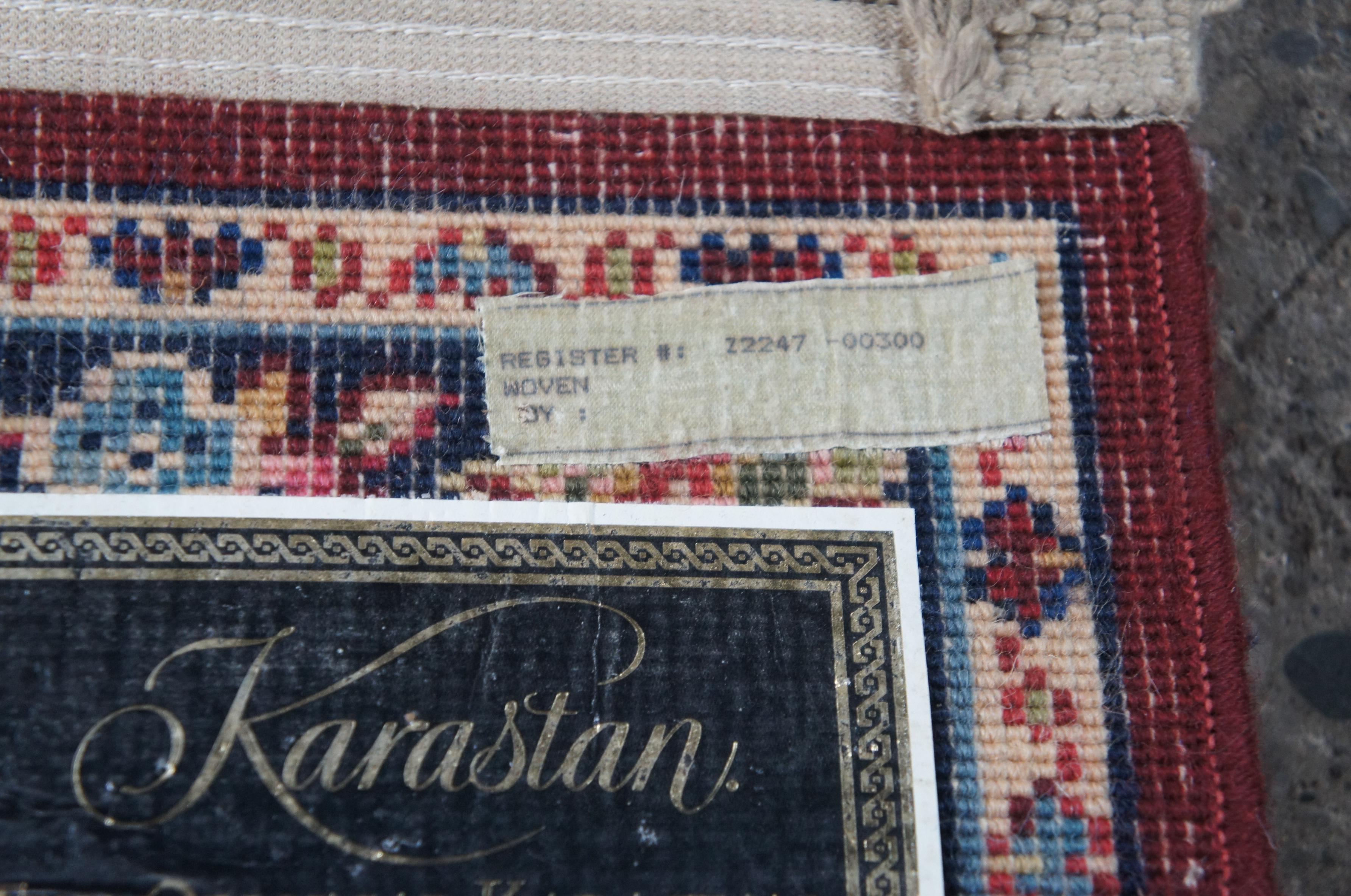 Karastan 100% Wool Red Sarouk Area Rug Runner Carpet Mat 700/785 2.6' x 8.6