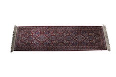 Karastan 100% Wool Red Sarouk Area Rug Runner Carpet Mat 700/785 2.6' x 8.6"