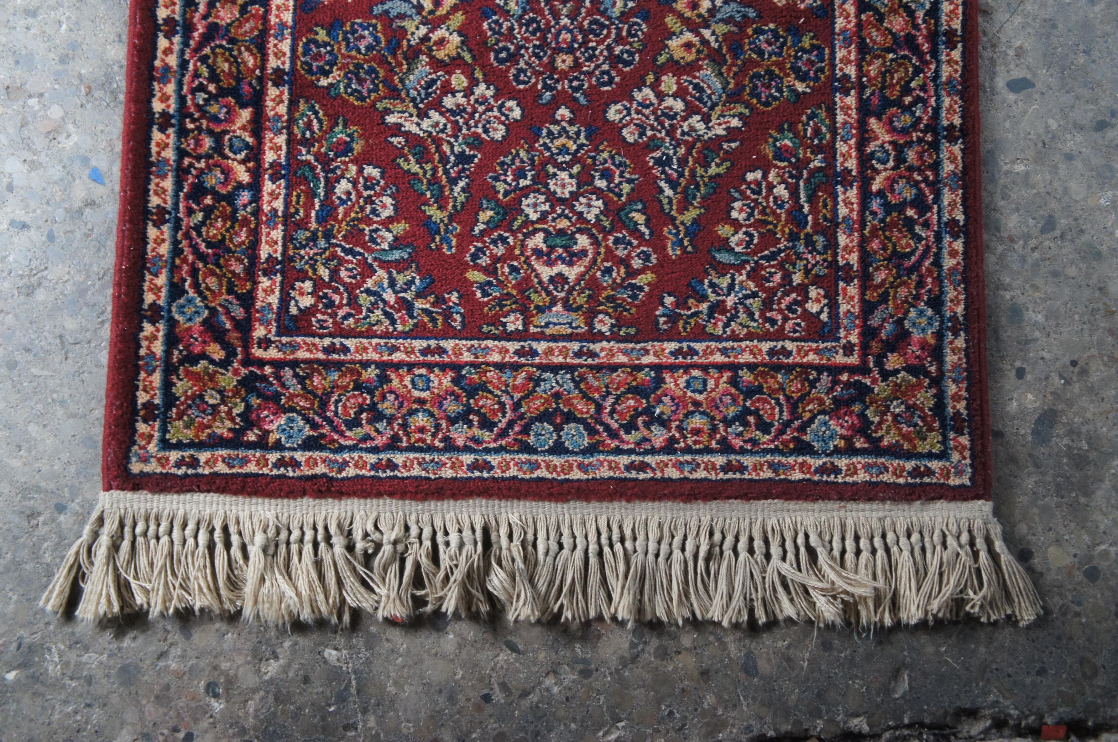 Sarouk Farahan Karastan 100% Wool Red Sarouk Area Rug Runner Carpet Mat 700/785 2.6' x 8.6