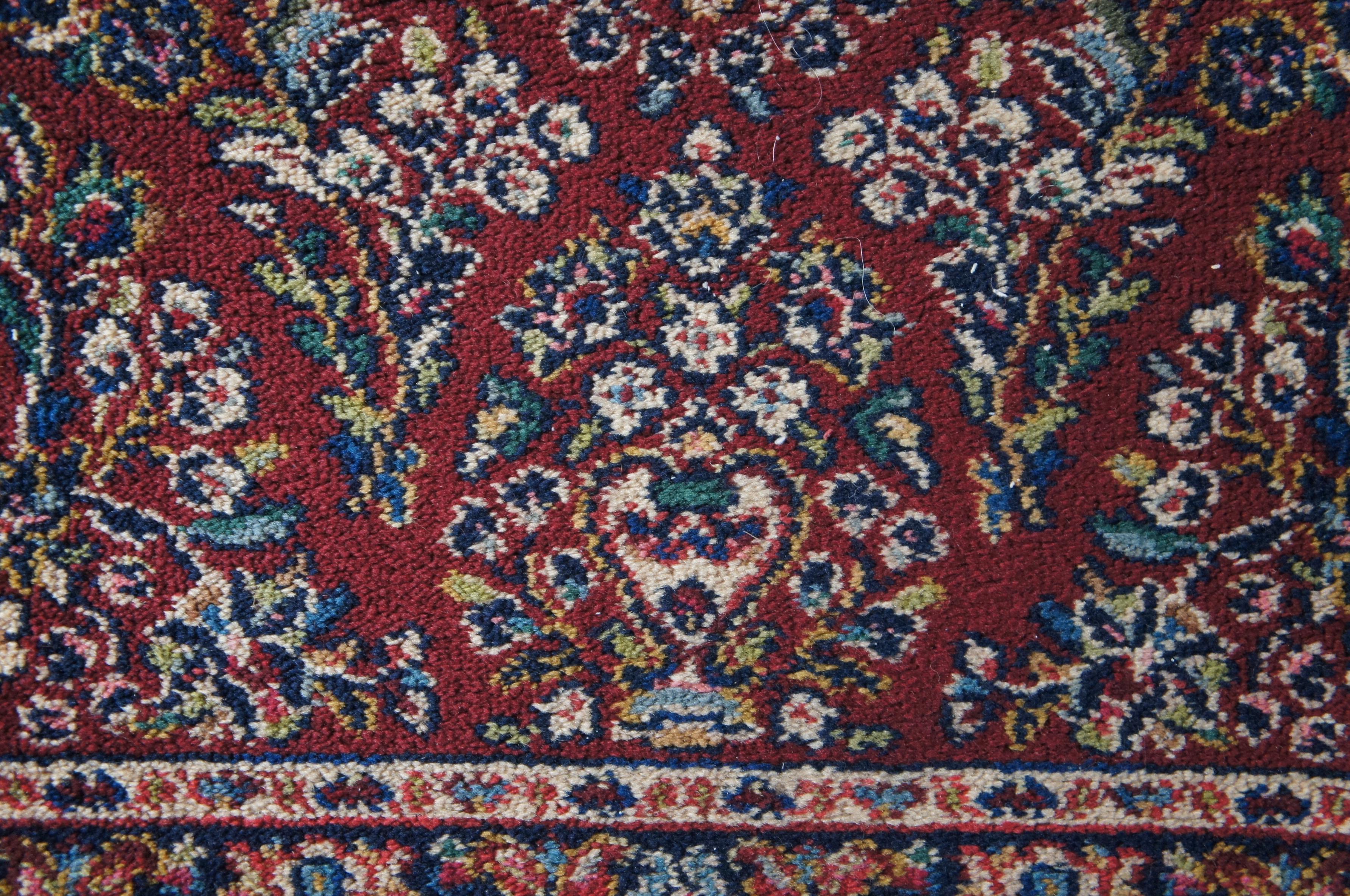 Karastan 100% Wool Red Sarouk Area Rug Runner Carpet Mat 700/785 2.6' x 8.6