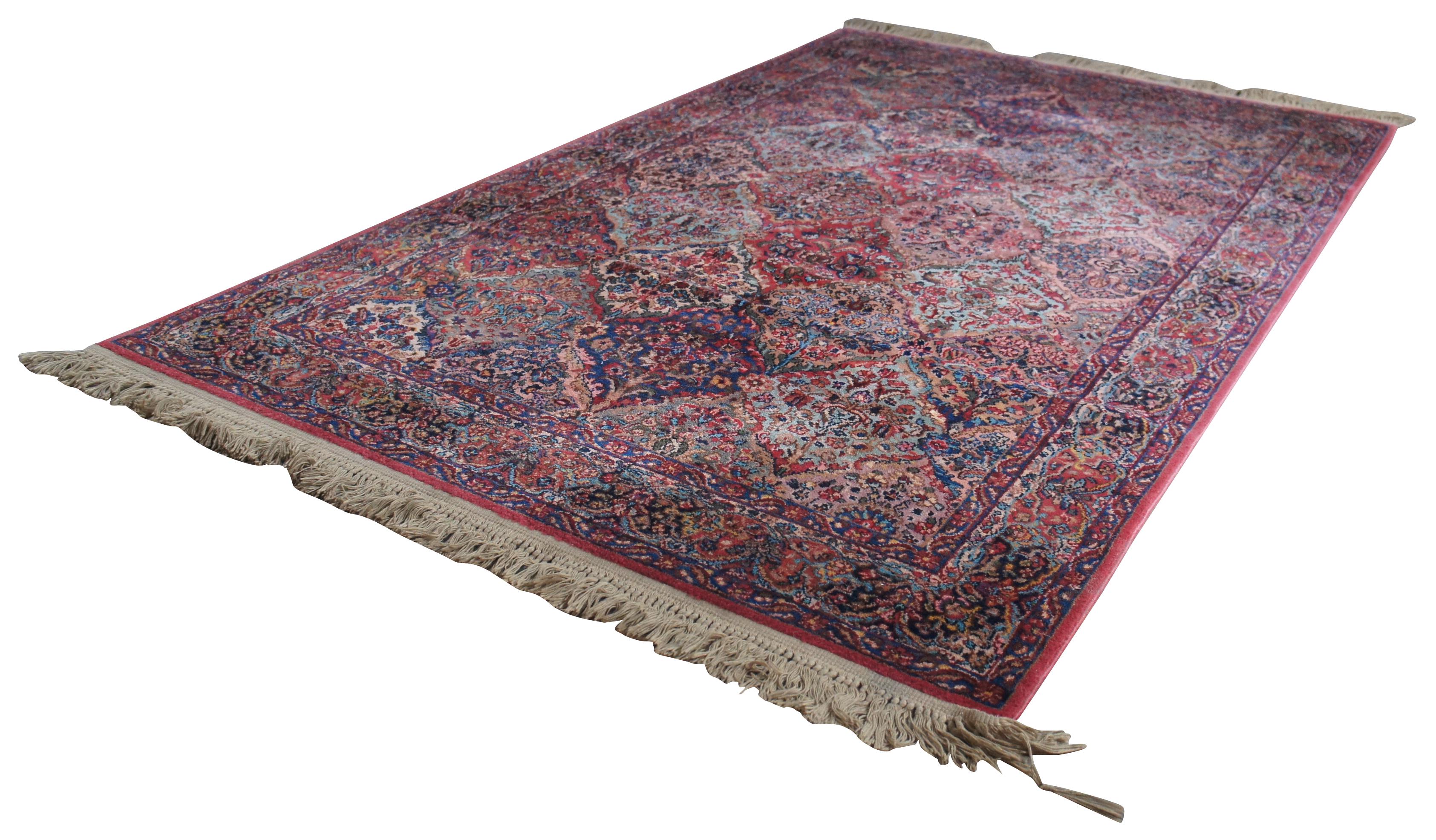 Karastan 717 Multicolor Panel Kirman 100 Wool Area Rug Runner Oriental