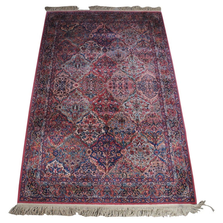 Karastan 717 Multicolor Panel Kirman 100 Wool Area Rug Runner Oriental