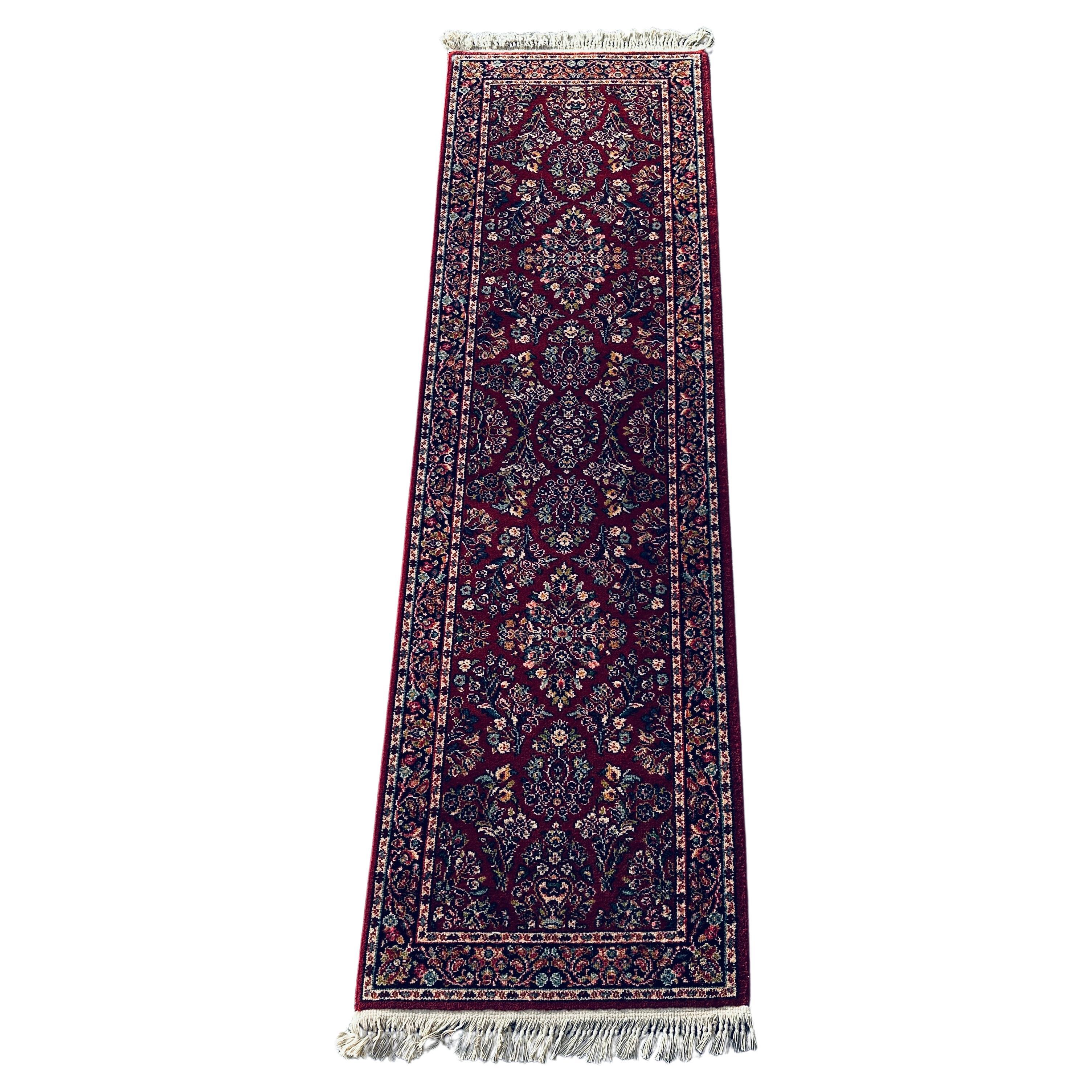 Karastan 785 Red Sarouk 2’ 6” X 8’ 6" Premium Worsted Wool Rug Runner