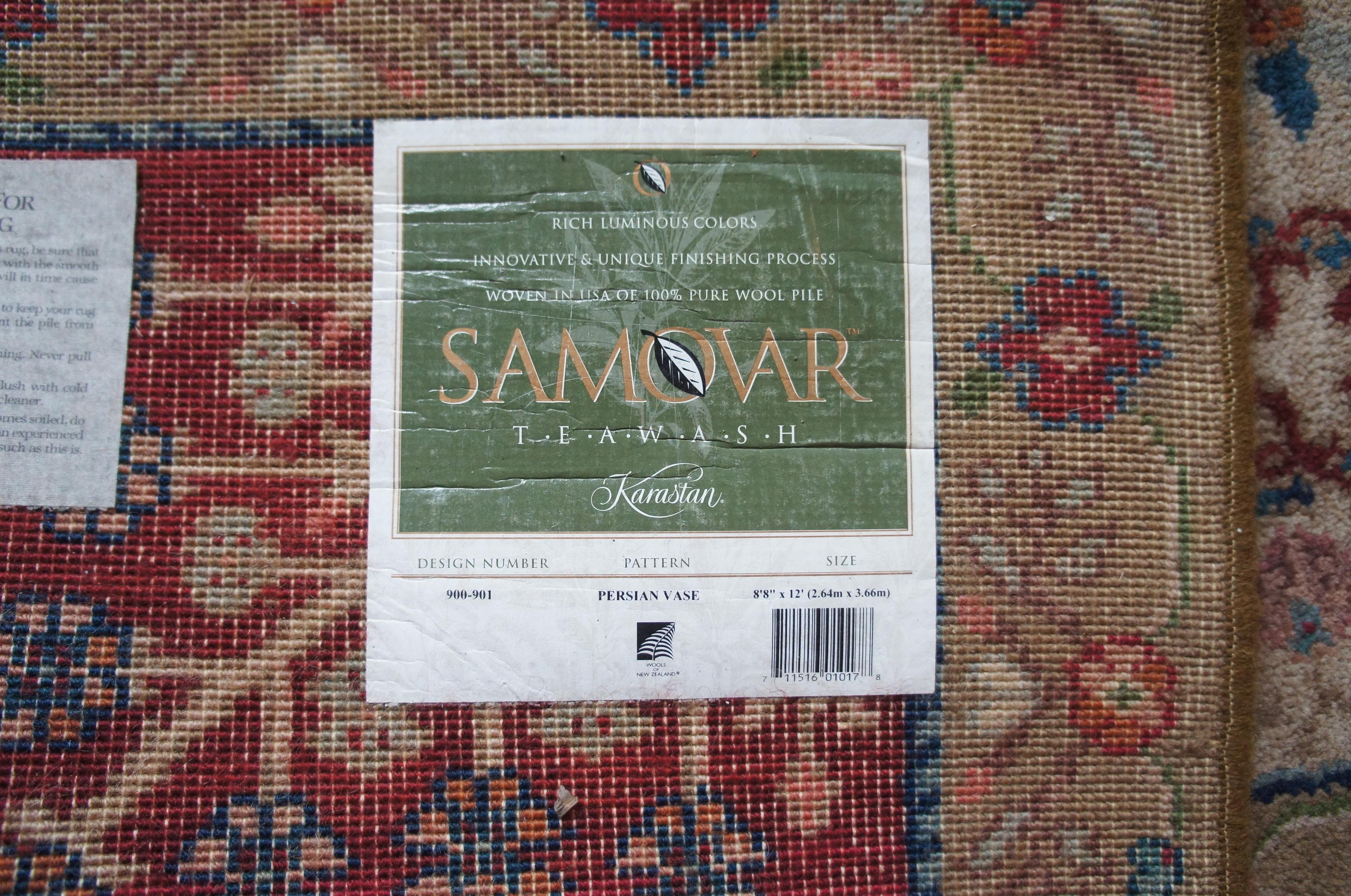 Karastan 900-901 Samovar Teawash Wool Carpet Area Rug Vase Design 4