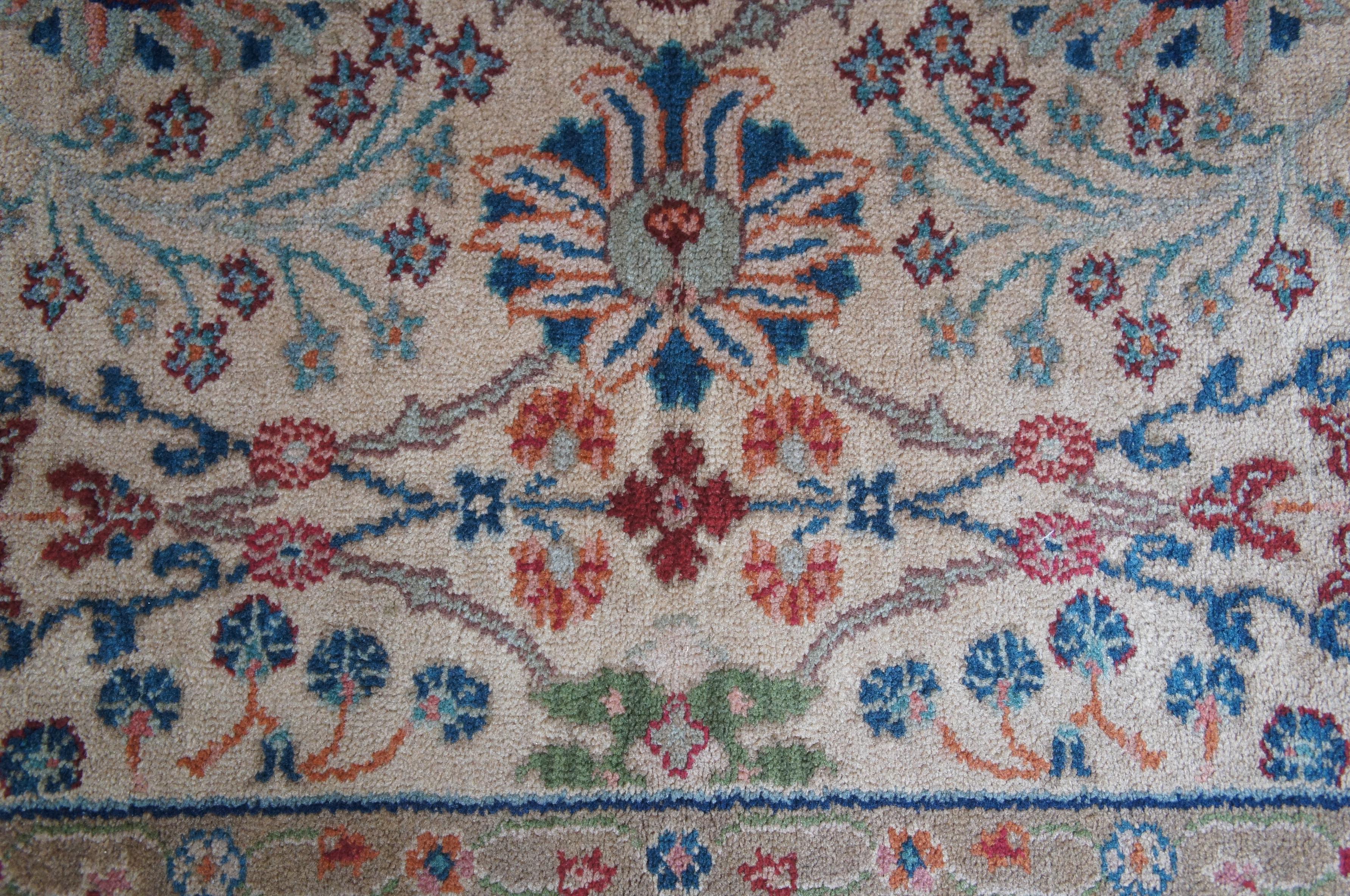Karastan 900-901 Samovar Teawash Wool Carpet Area Rug Vase Design In Good Condition In Dayton, OH