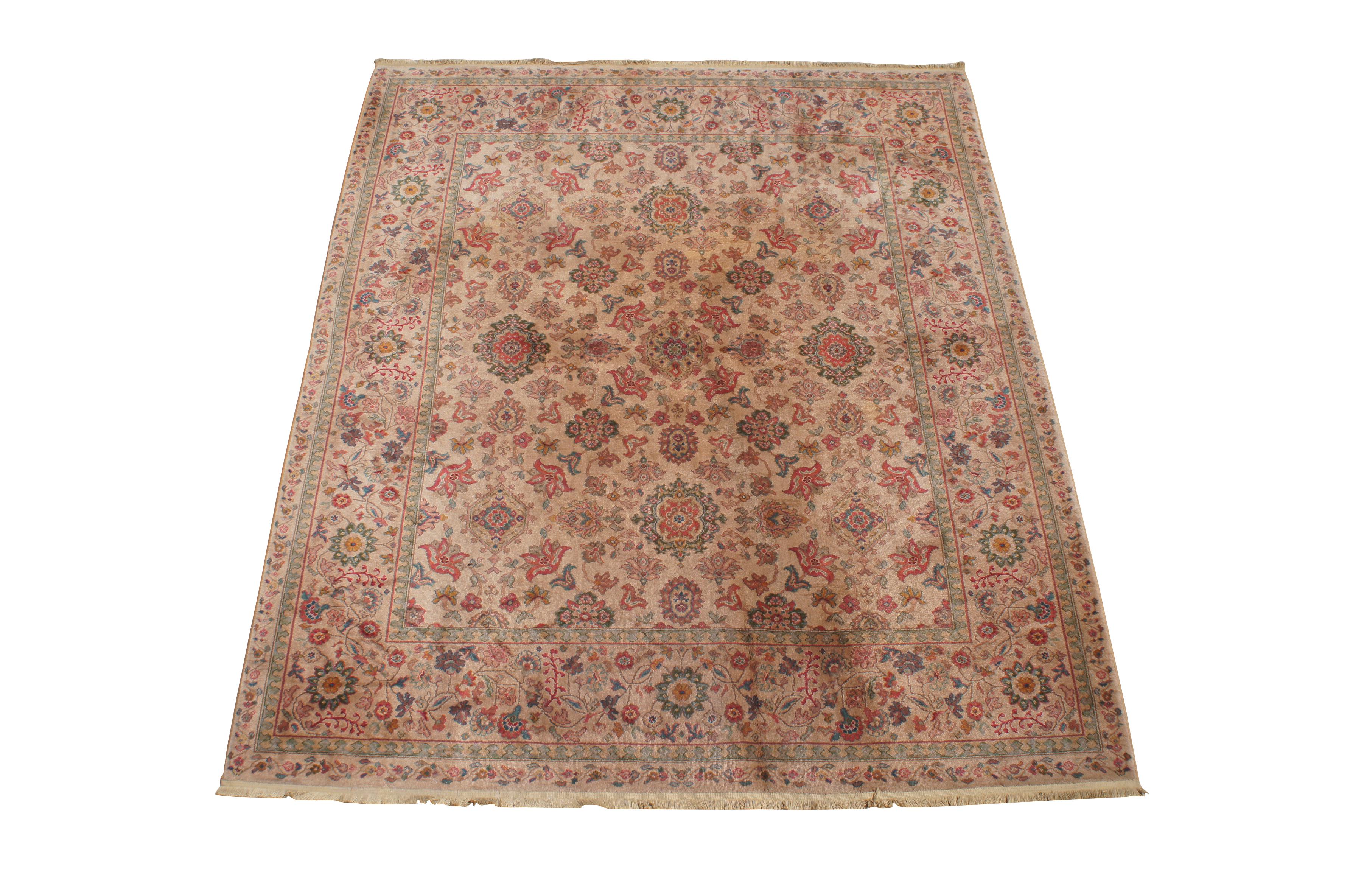 Karastan 900-906 Samovar Teawash wool carpet / Feraghan Sarouk area rug. Made in the USA, 100% full wool pile. 

8'8