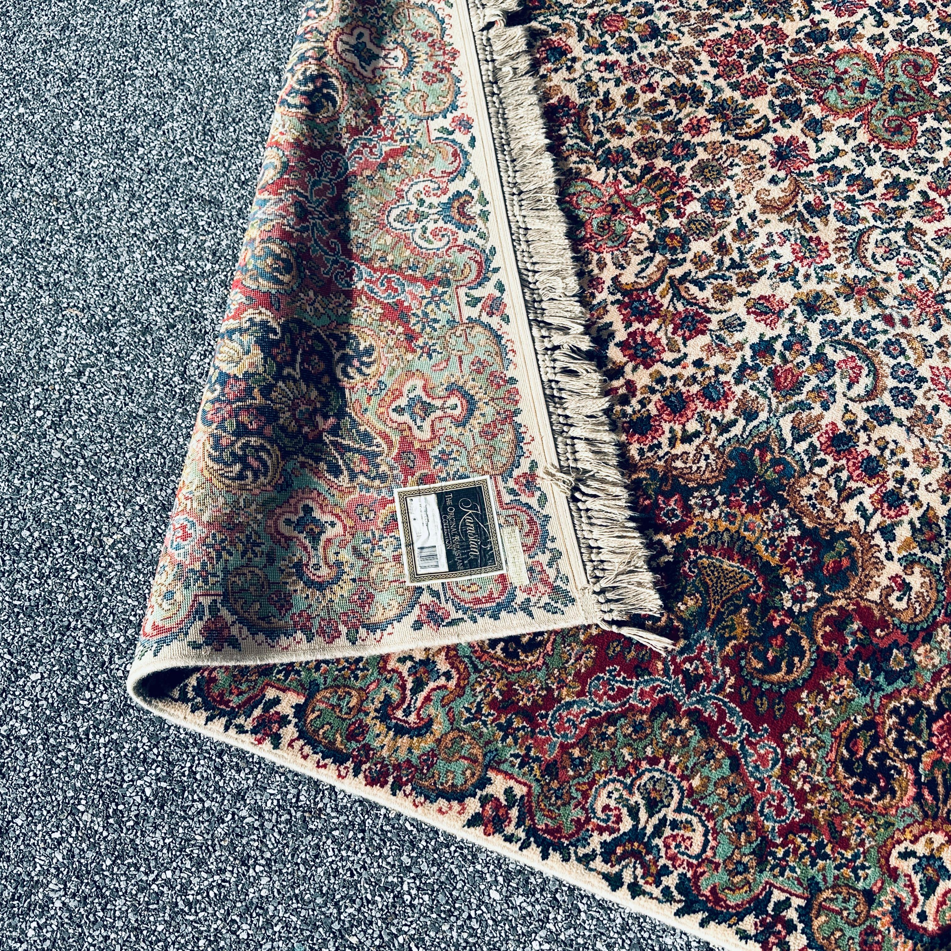 Karastan Floral Kirman 700/742 Alfombra de lana peinada de calidad superior 8'8