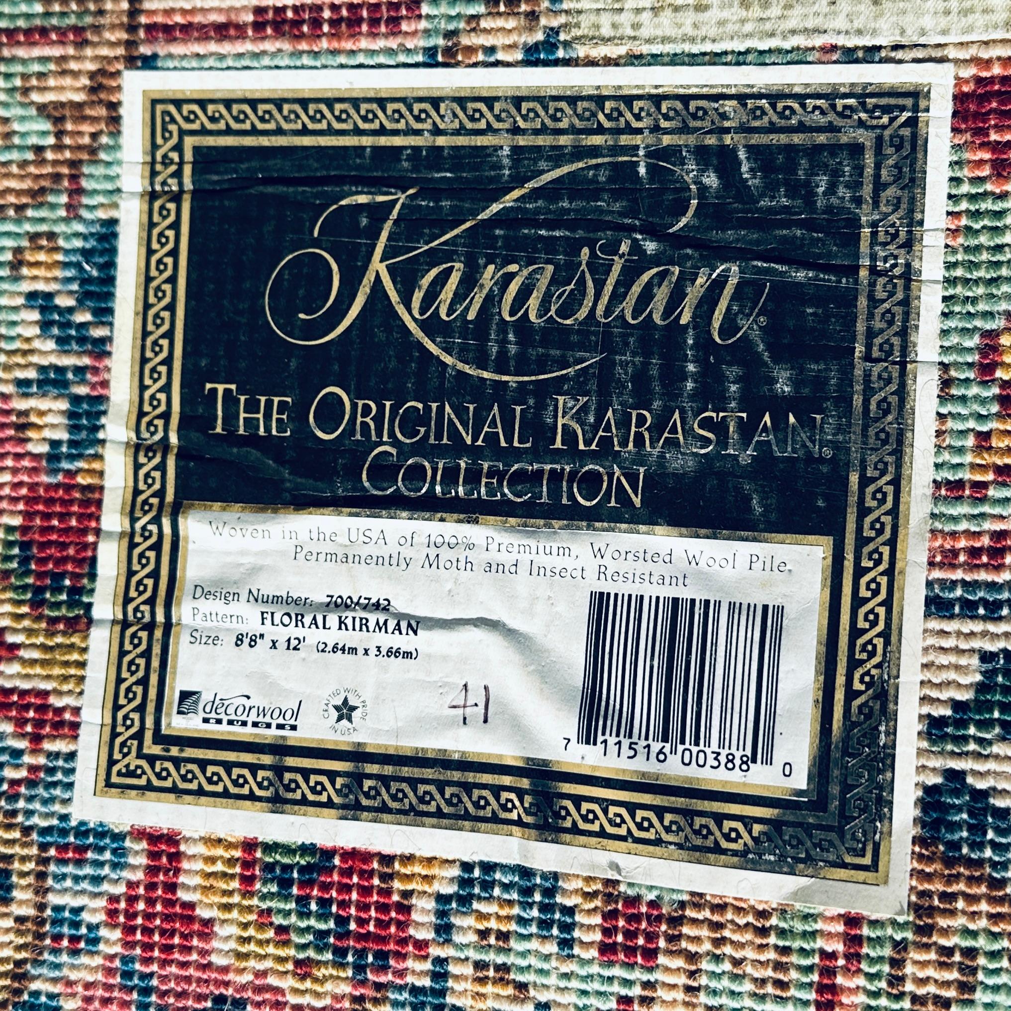 Karastan Floral Kirman 700/742 Premium Worsted Wool Rug 8'8