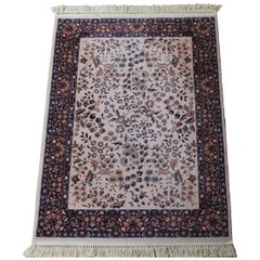 Used Karastan Kara Mar 100% Wool Floral Kirman Area Rug Carpet Belgium 300-1020 4 x 6