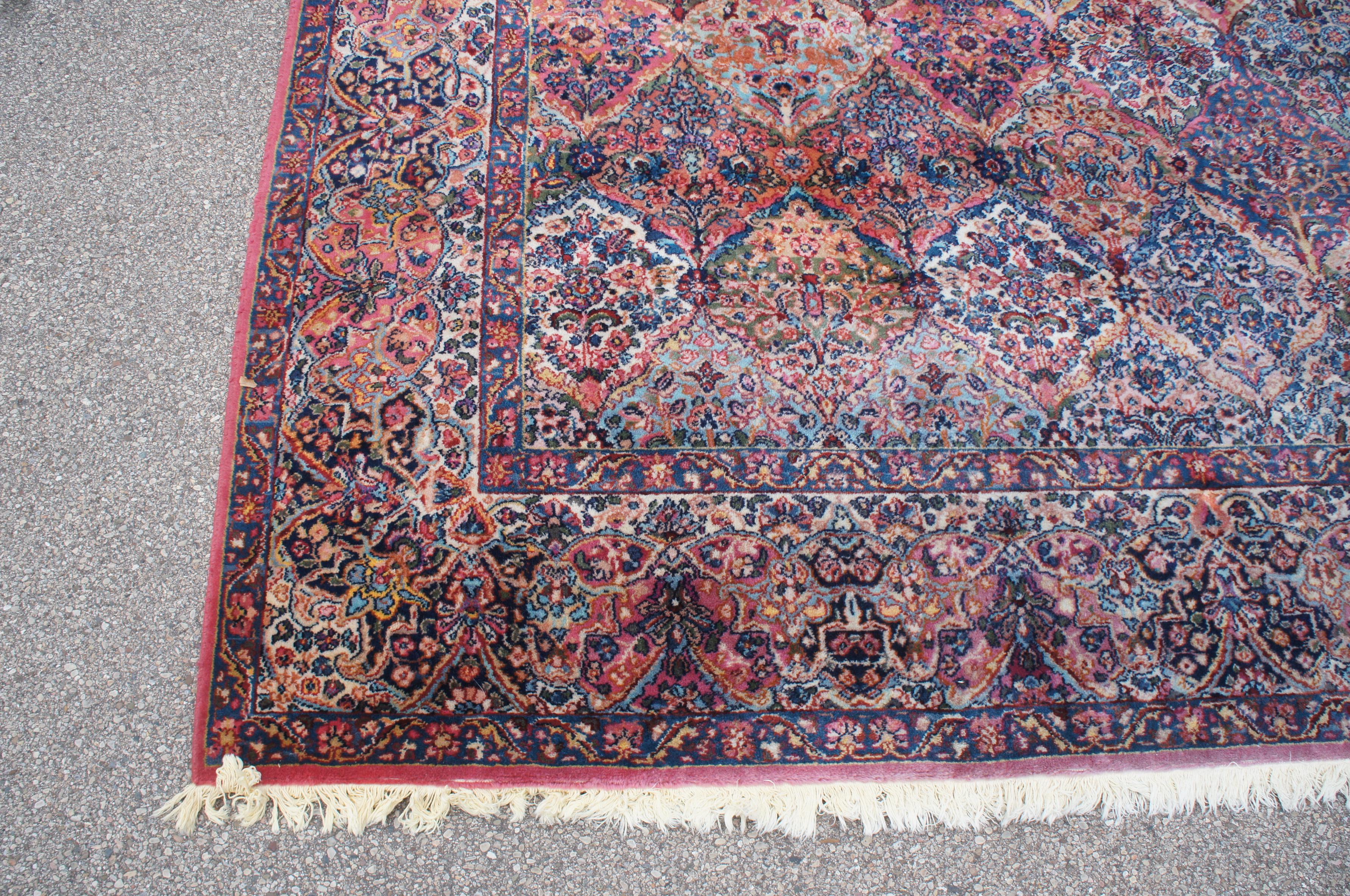 Wool Karastan Kirman 717 Multi-Color Panel Geometric Floral Palace Area Rug Carpet