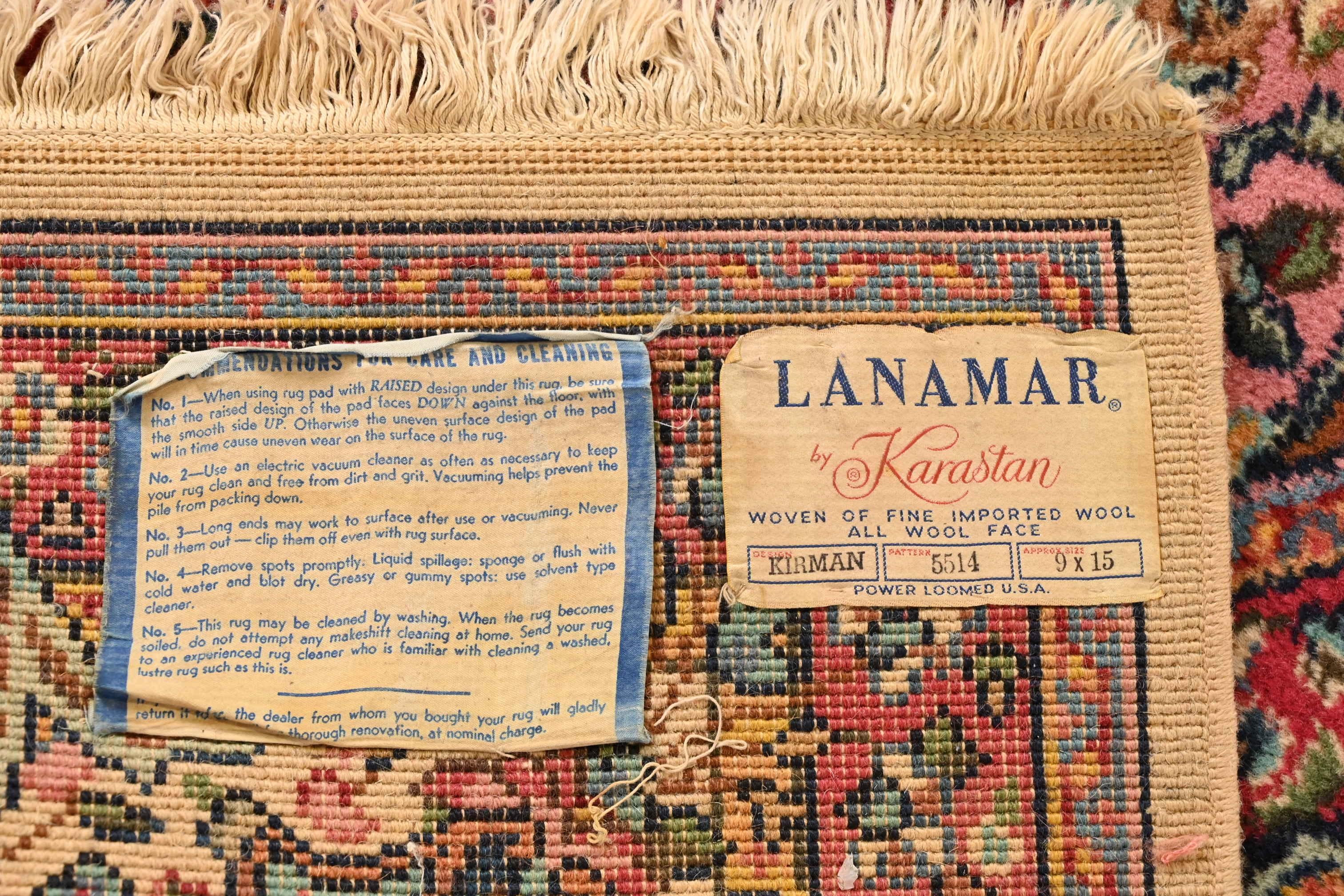 Karastan Kirman Room Size Wool Rug, Circa 1940s For Sale 5