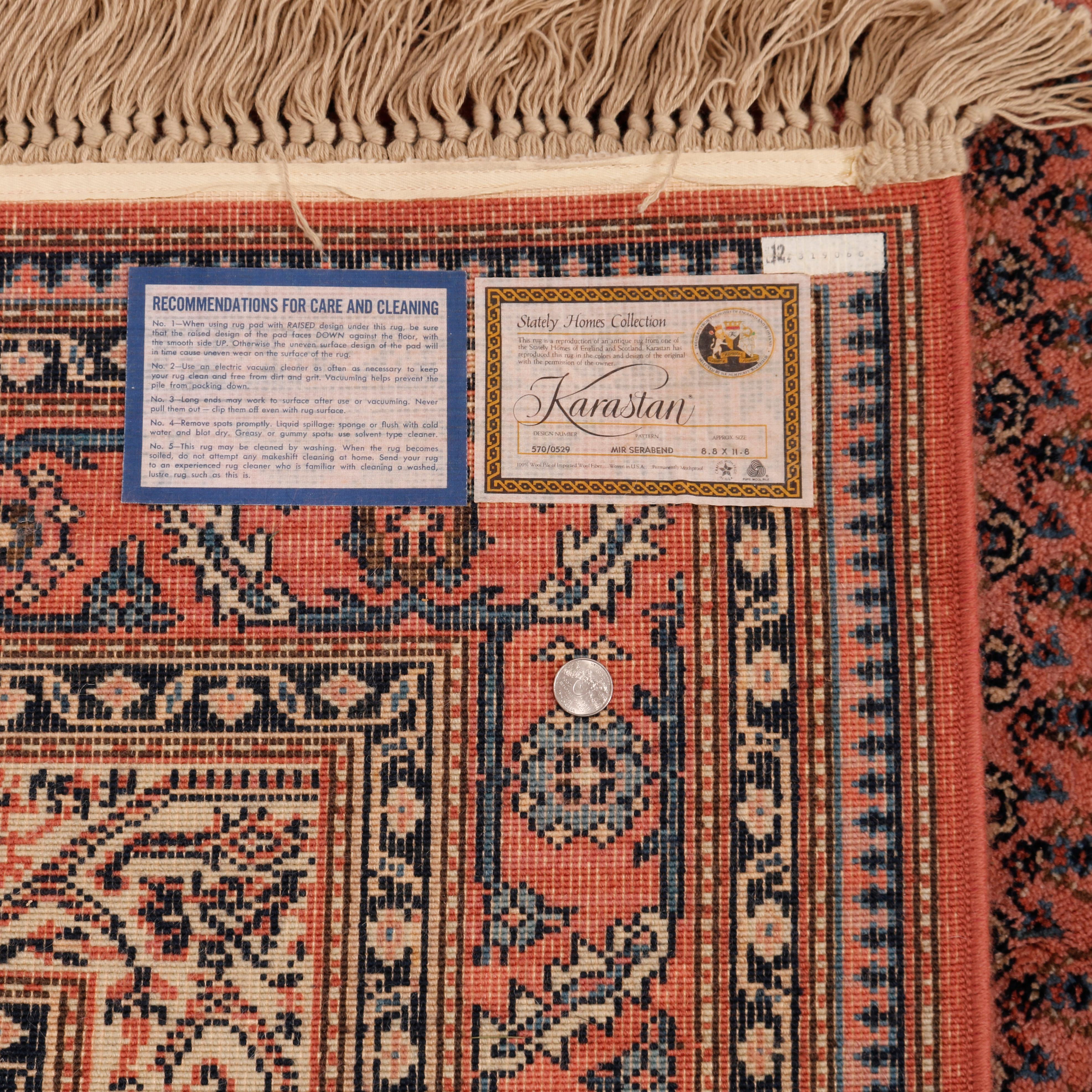 Karastan Mir Serabend Room Size Oriental Rug Design 570/0529, Circa 1940 9