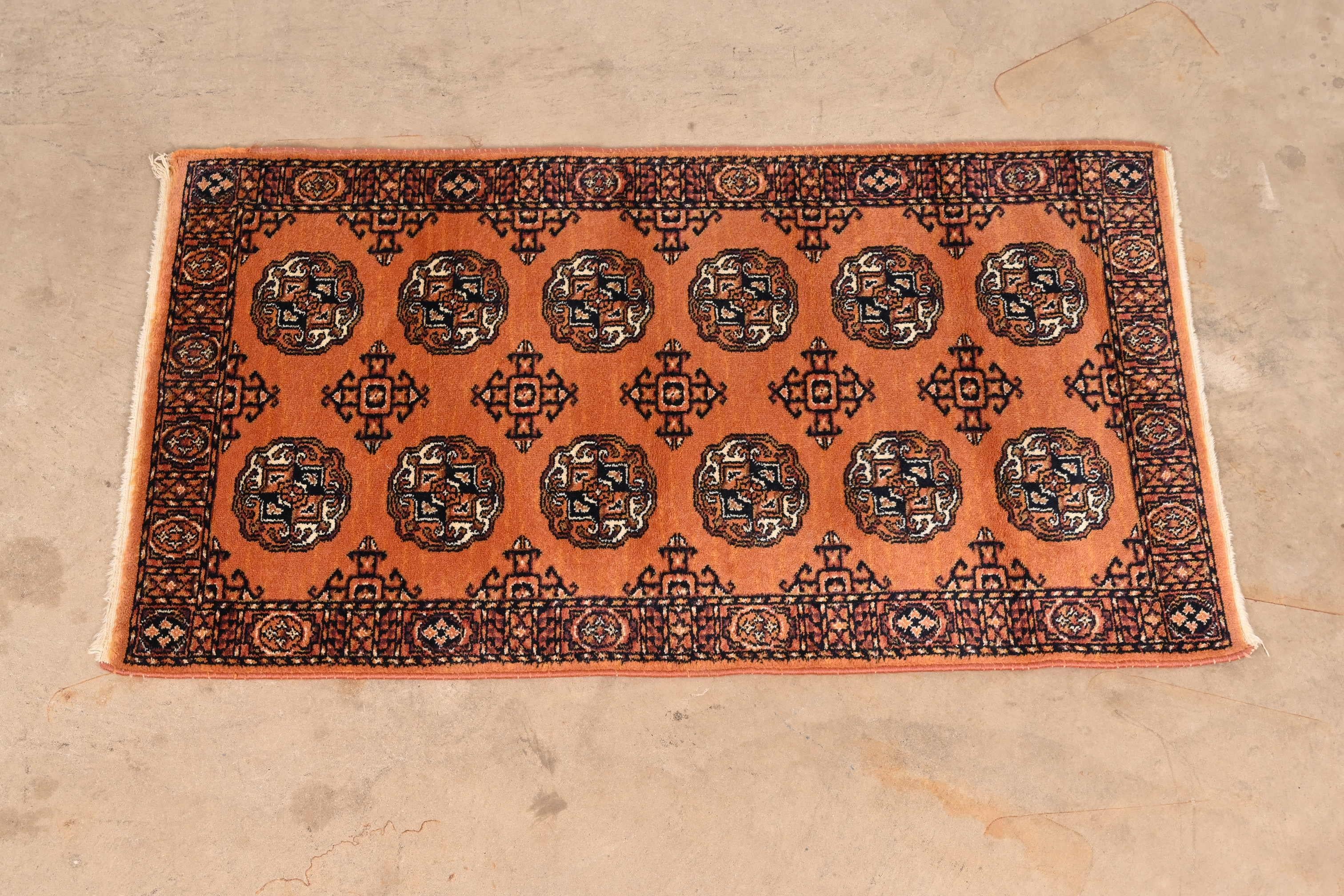 Karastan Persian Bokhara Style Wool Rug In Good Condition In South Bend, IN