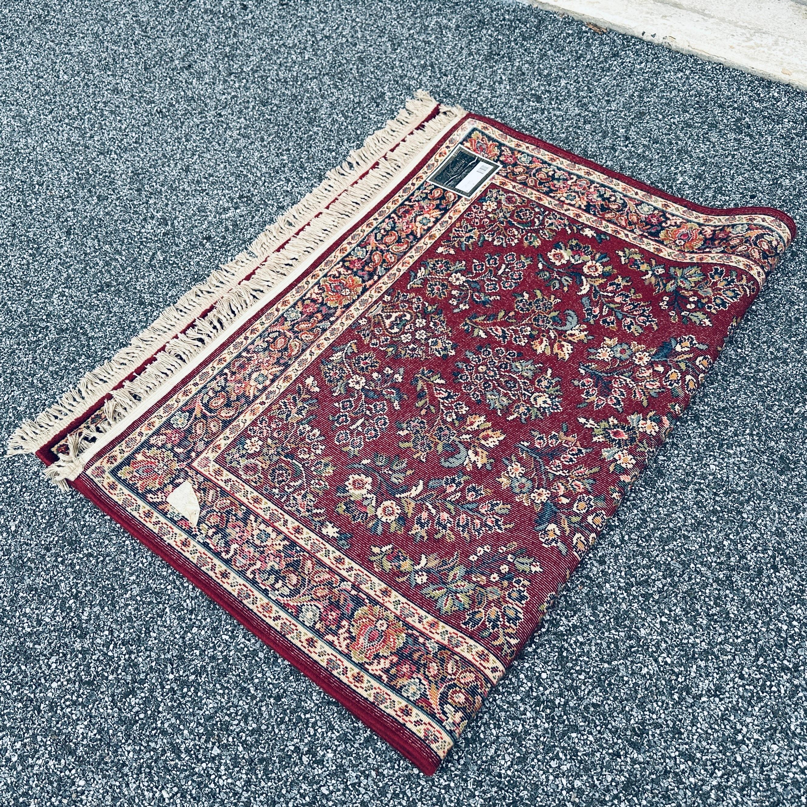 Karastan Red Sarouk 700/785 4’ 3” X 6’ Premium Worsted Wool Rug In Good Condition In West Chester, PA