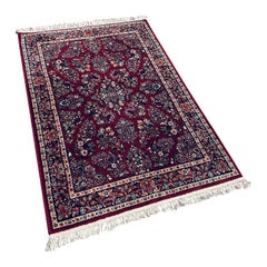 Vintage Karastan Red Sarouk 700/785 4’ 3” X 6’ Premium Worsted Wool Rug