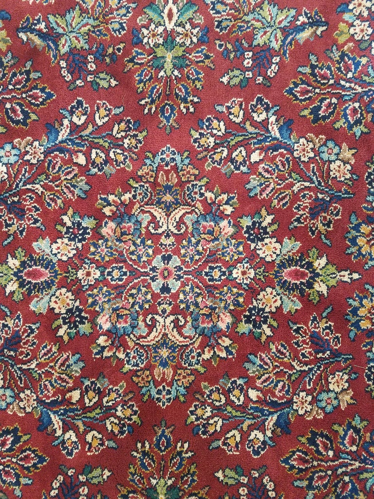 Karastan Red Sarouk 700/785 Antique, 100 Wool Rug at 1stDibs