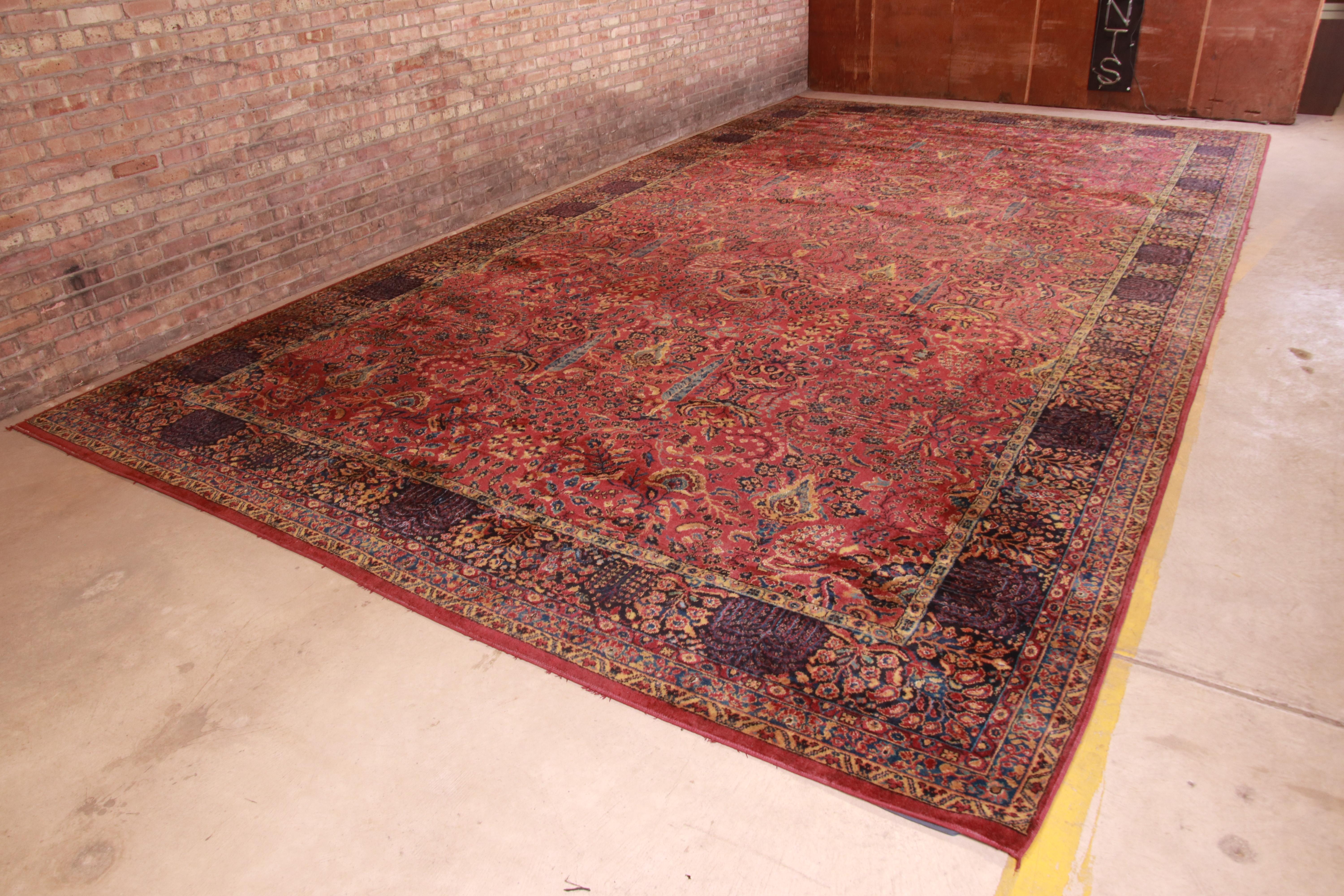 Sarouk Farahan Karastan Sarouk Palace Size Rug, Circa 1950s