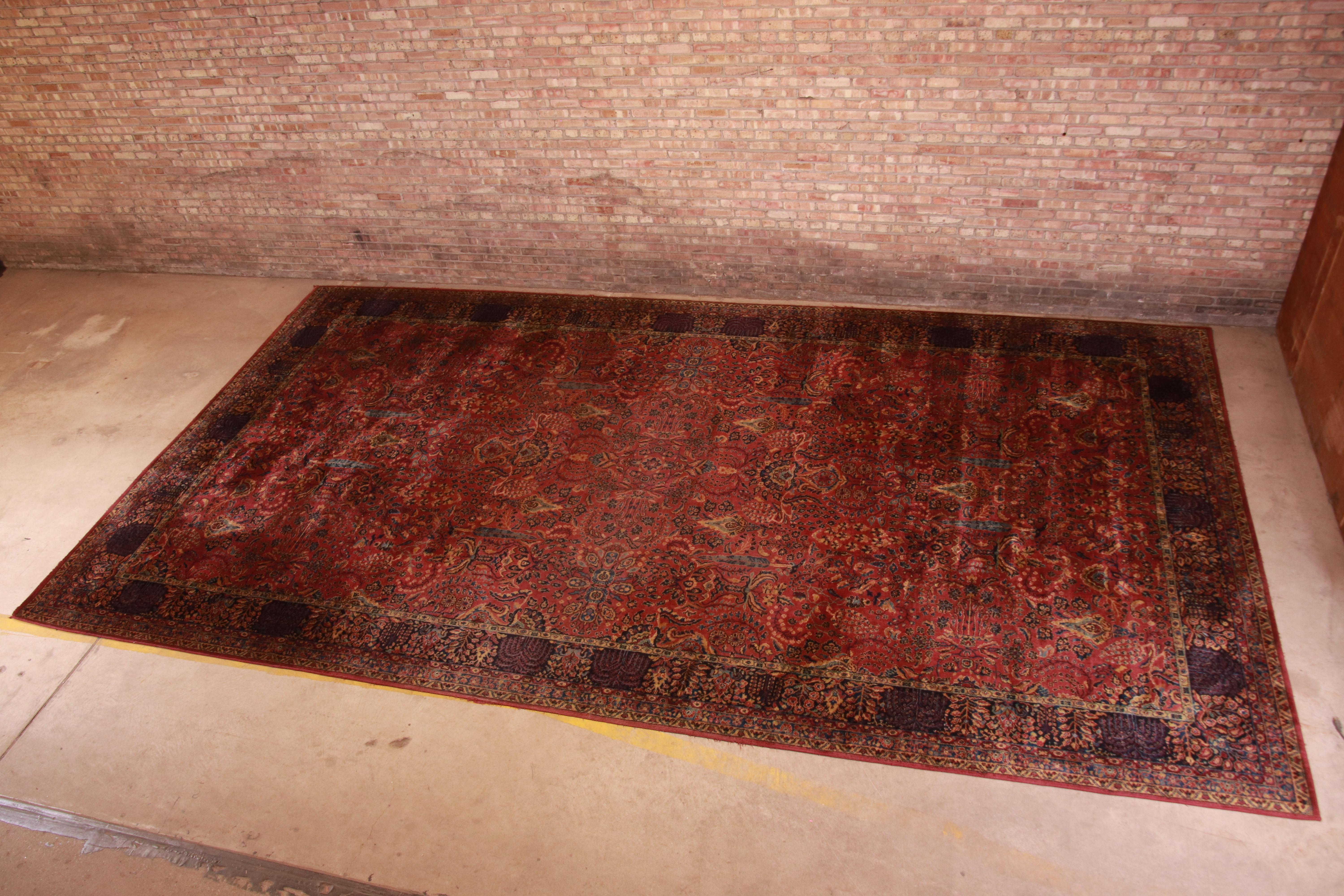 American Karastan Sarouk Palace Size Rug, Circa 1950s