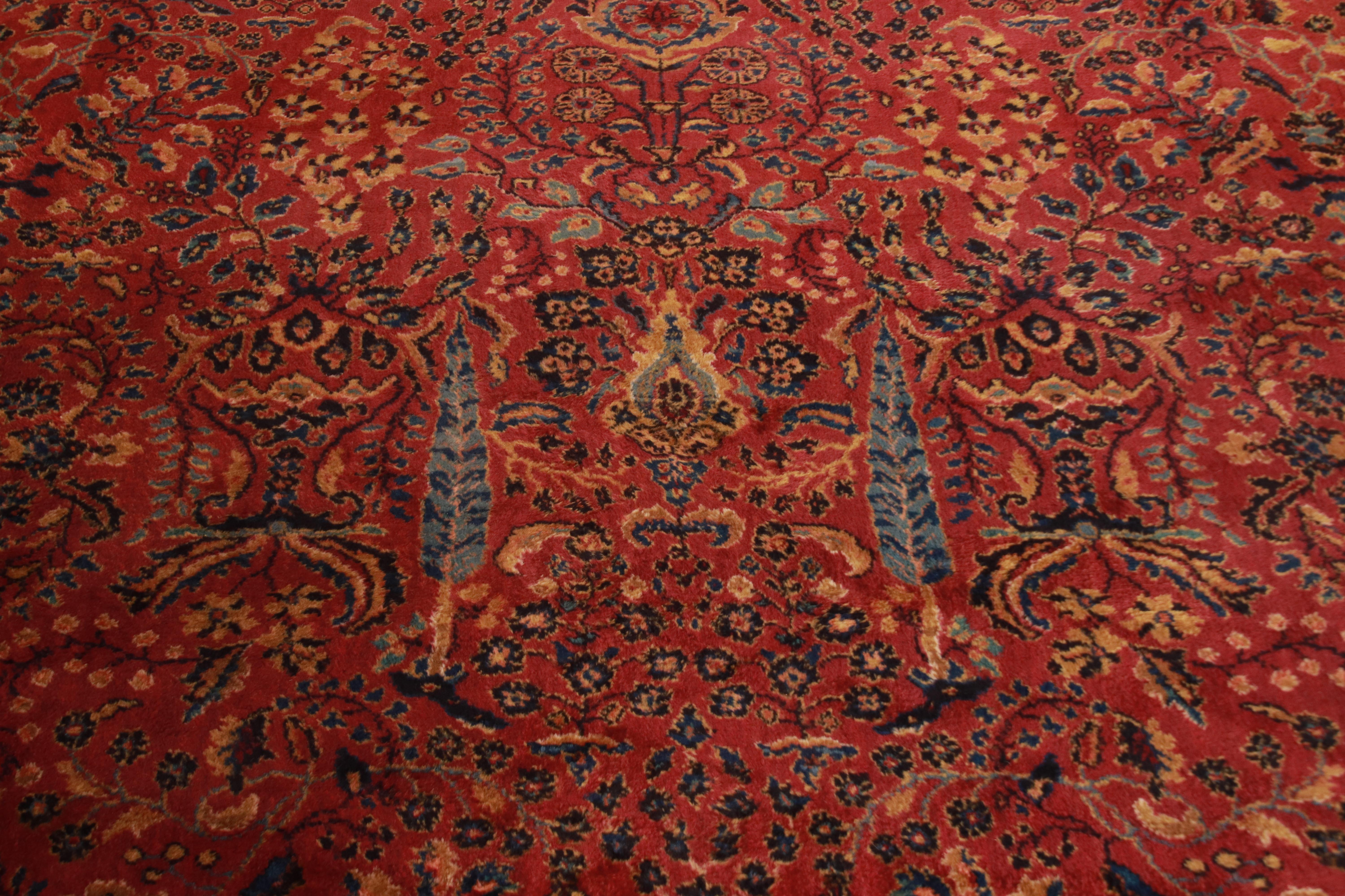 Wool Karastan Sarouk Palace Size Rug, Circa 1950s