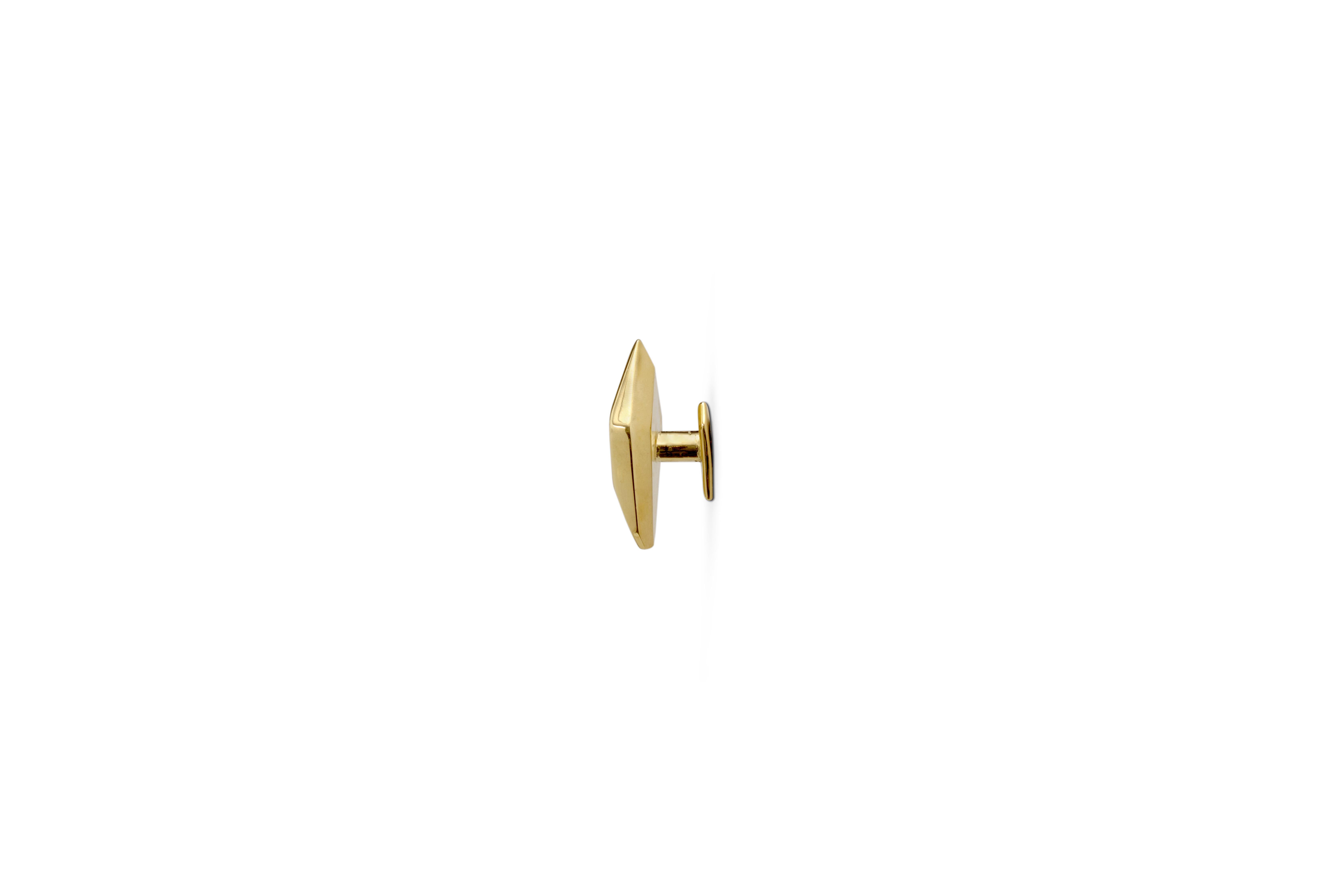Portuguese Karat Drawer Handle - Handcrafted Polished Brass - PullCast For Sale