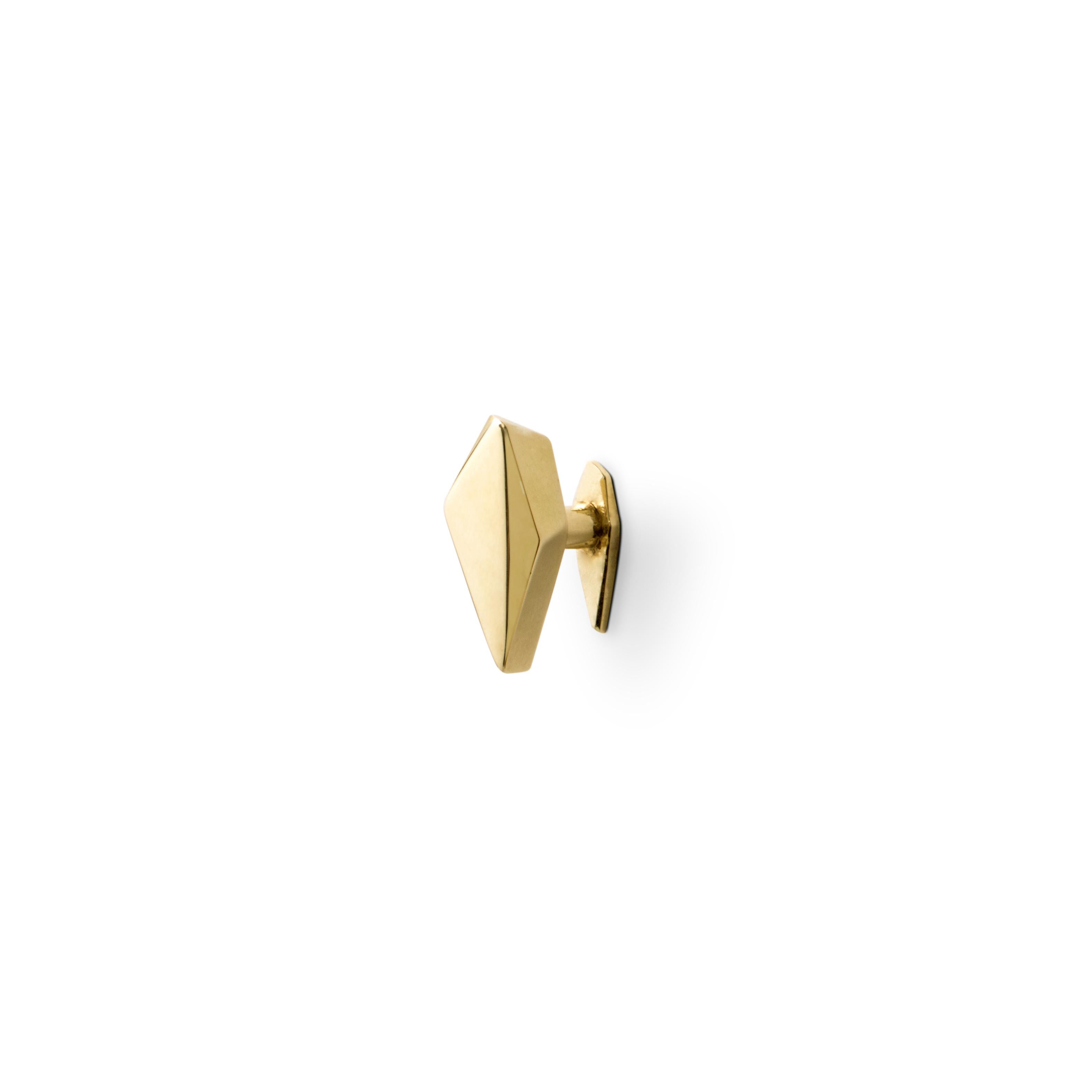 Brushed Karat Drawer Handle - Handcrafted Polished Brass - PullCast For Sale
