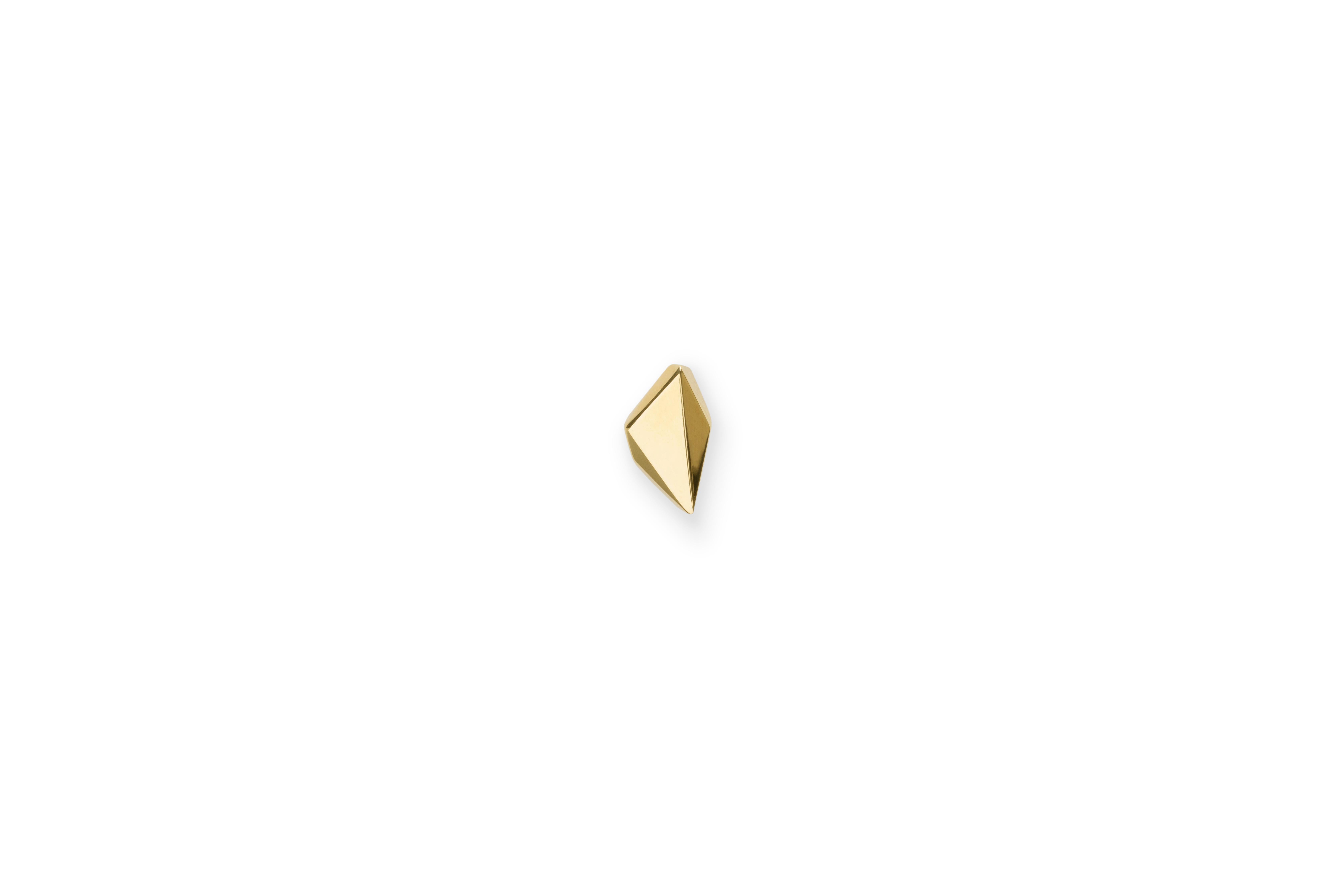 Karat Drawer Handle - Handcrafted Polished Brass - PullCast In New Condition For Sale In Rio Tinto, PT