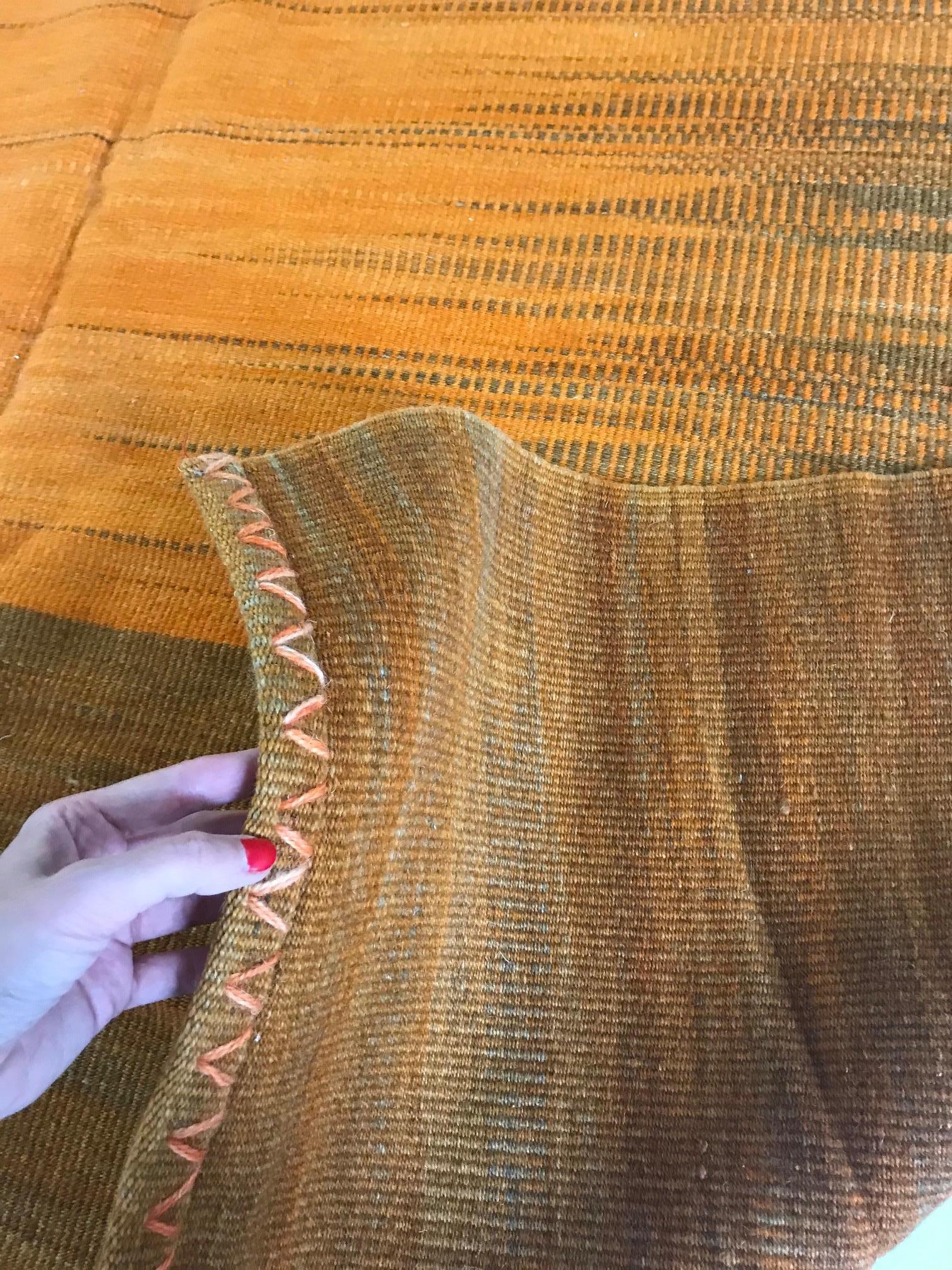 Indien Tapis Kilim moderne turc en terre cuite de Doris Leslie Blau en vente