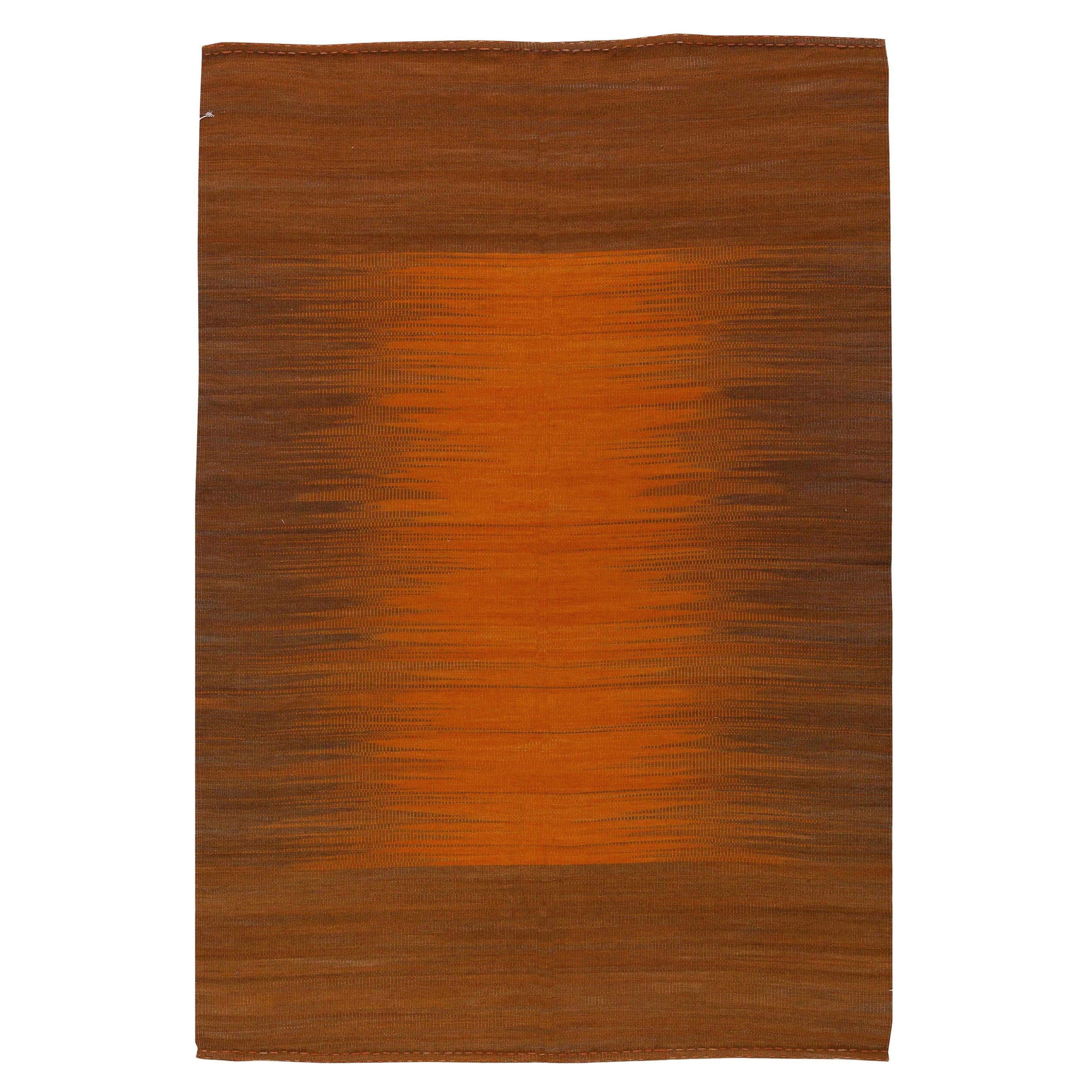 Tapis Kilim moderne turc en terre cuite de Doris Leslie Blau en vente