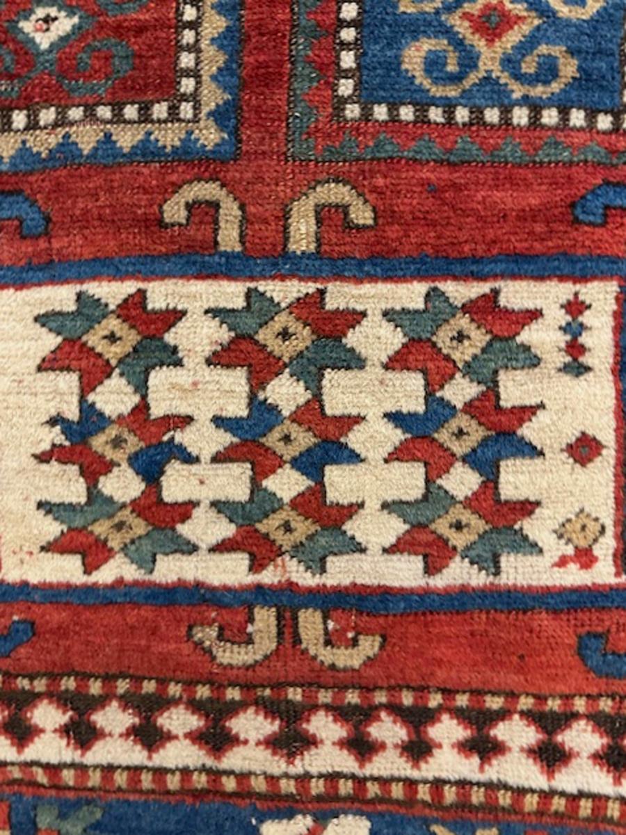Hand-Woven Karatchoph Kazak rug For Sale