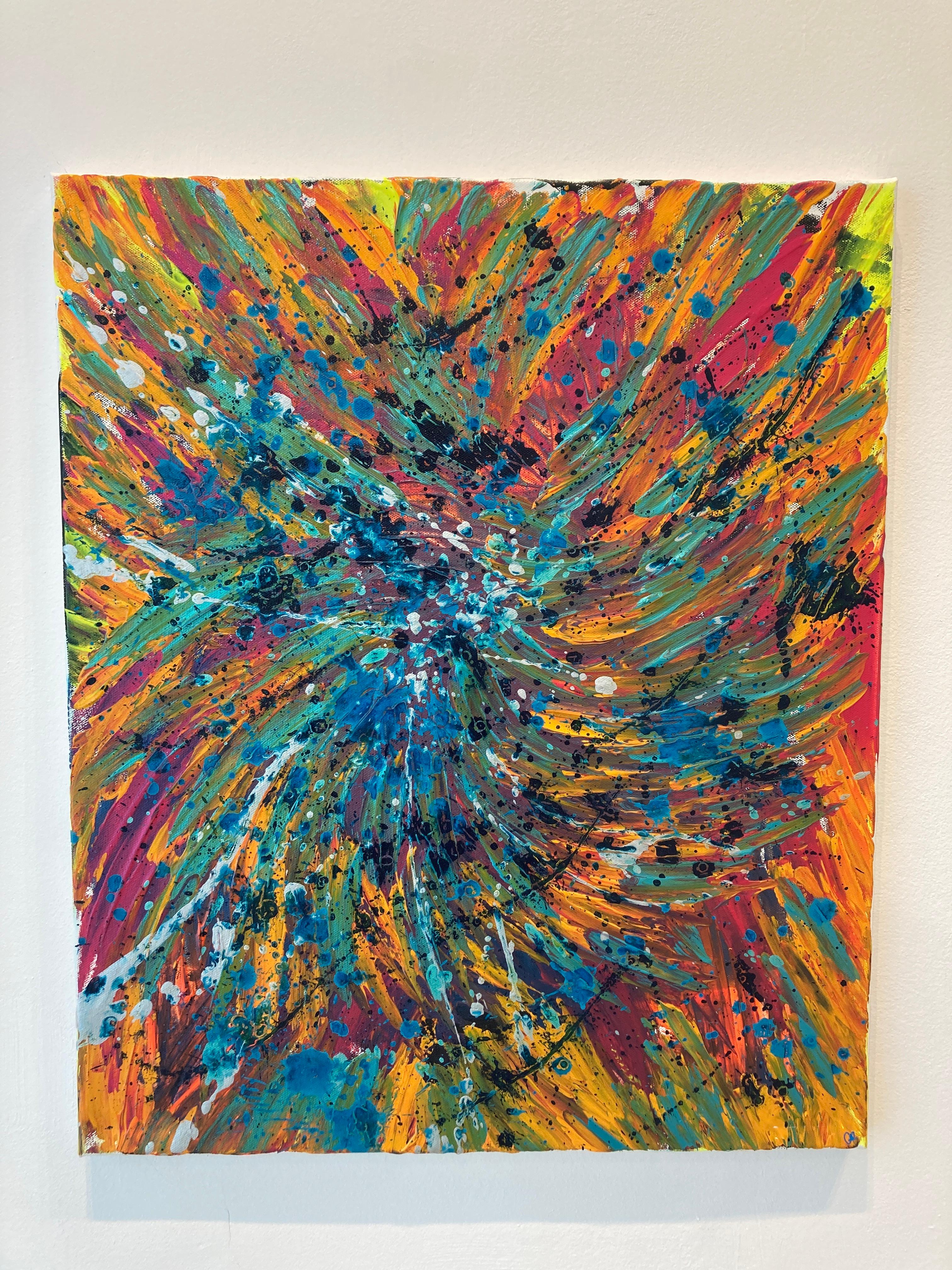 Le chaos  - Abstrait Painting par Karaya