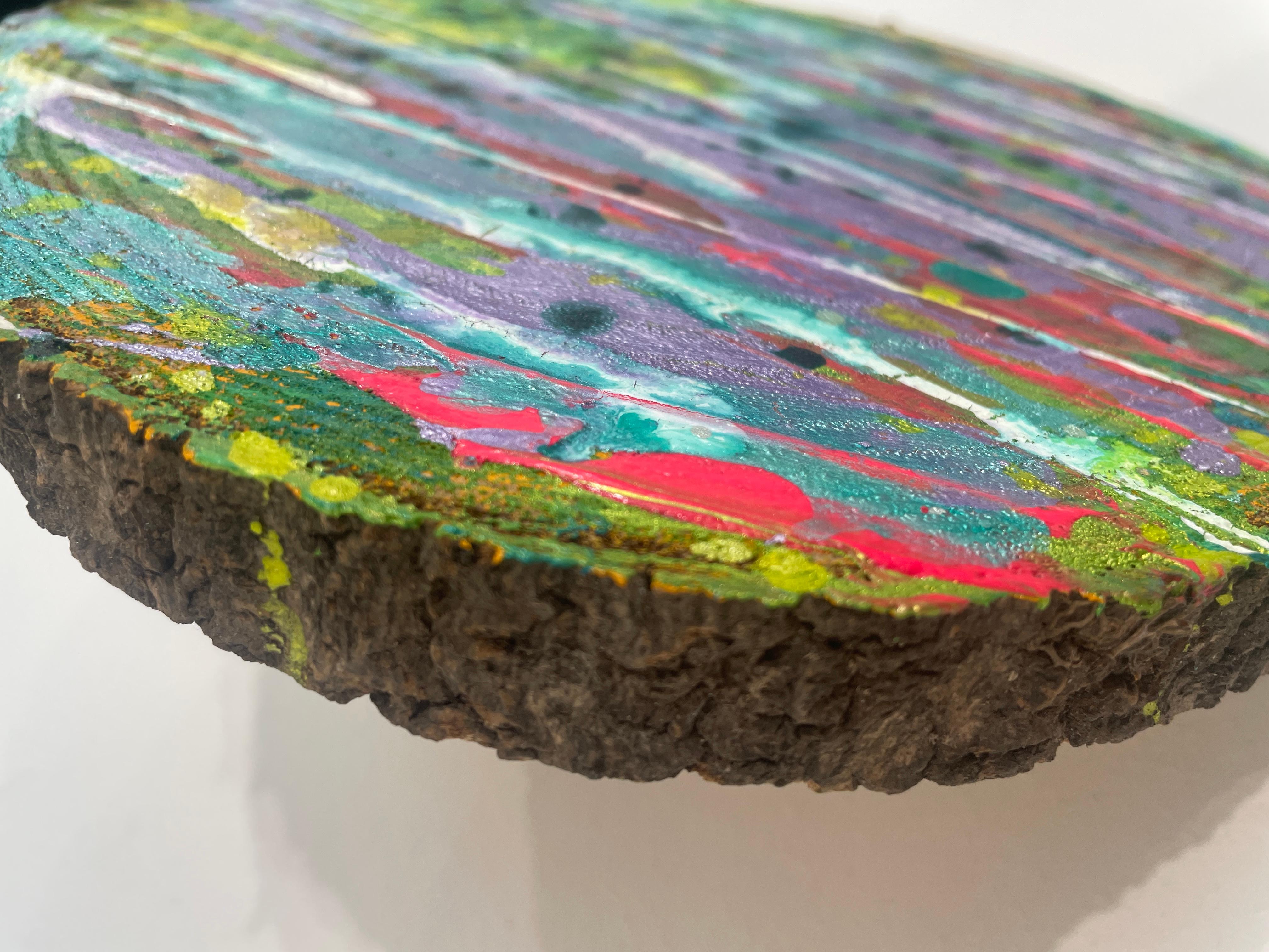 Fuga vibrante - Abstract Painting Marrone di Karaya