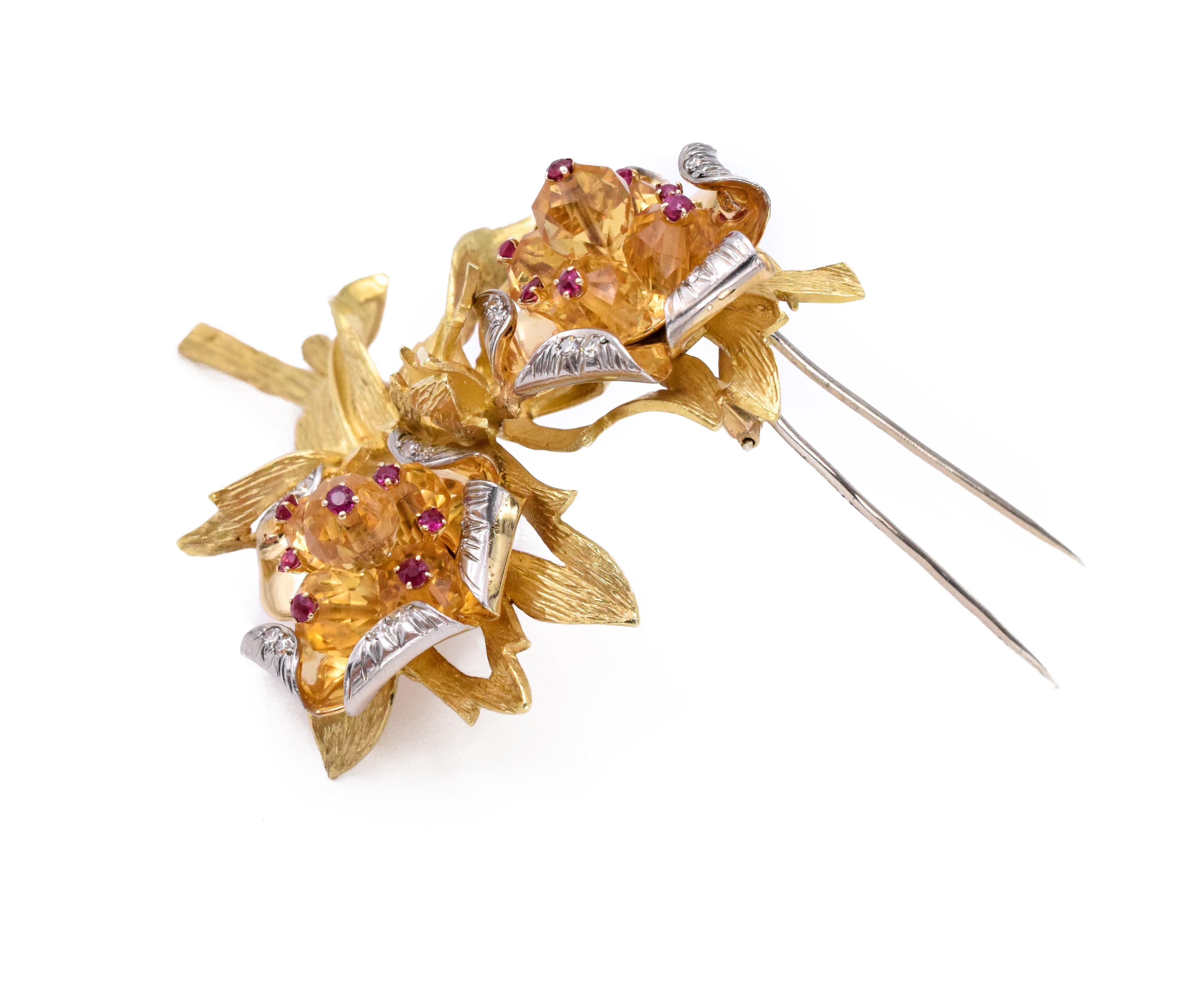 Karbra Golden Topaz Brooch 1