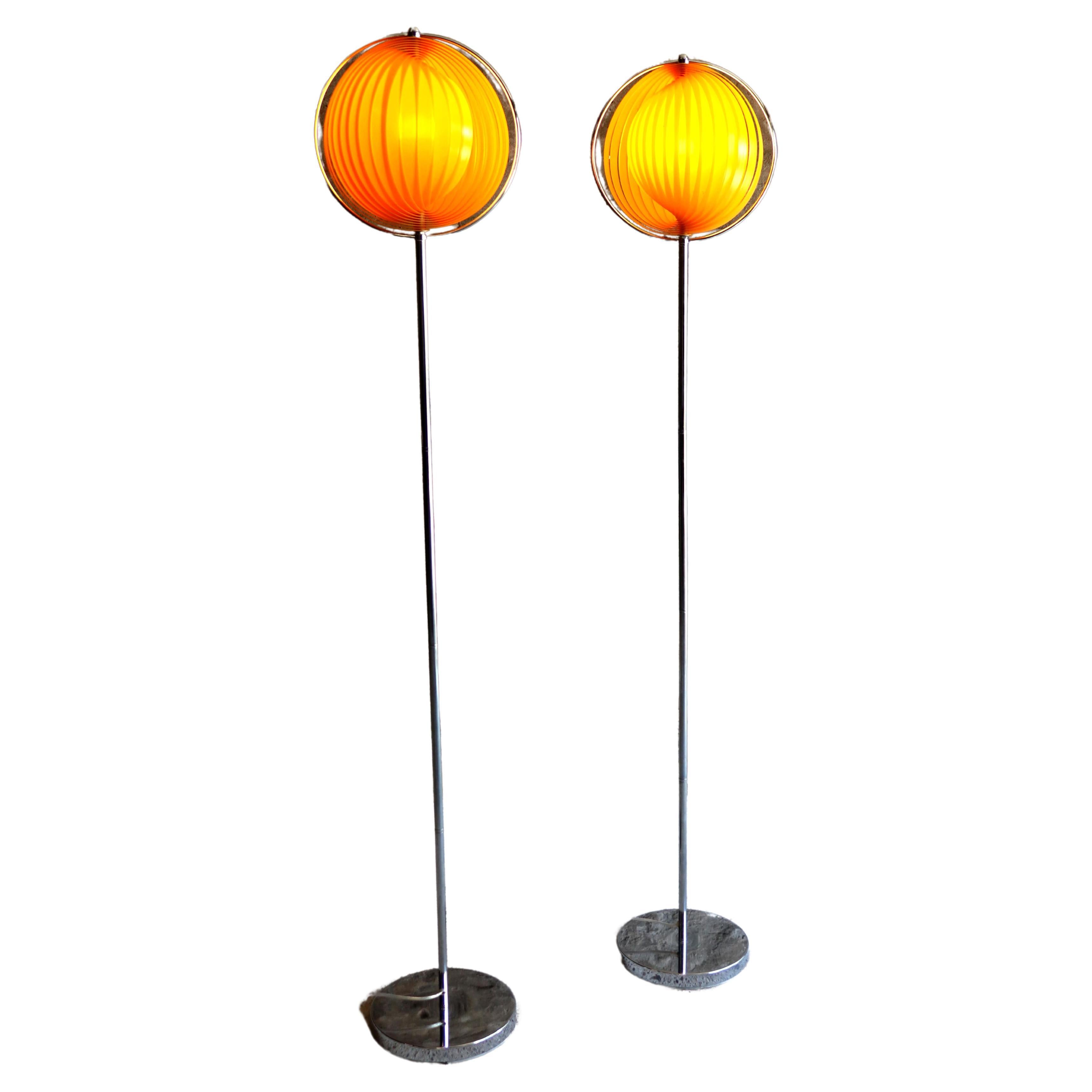 Kare Design – Moon Lamp – Orange – Eclipse – Floor lamp – 1980s For Sale