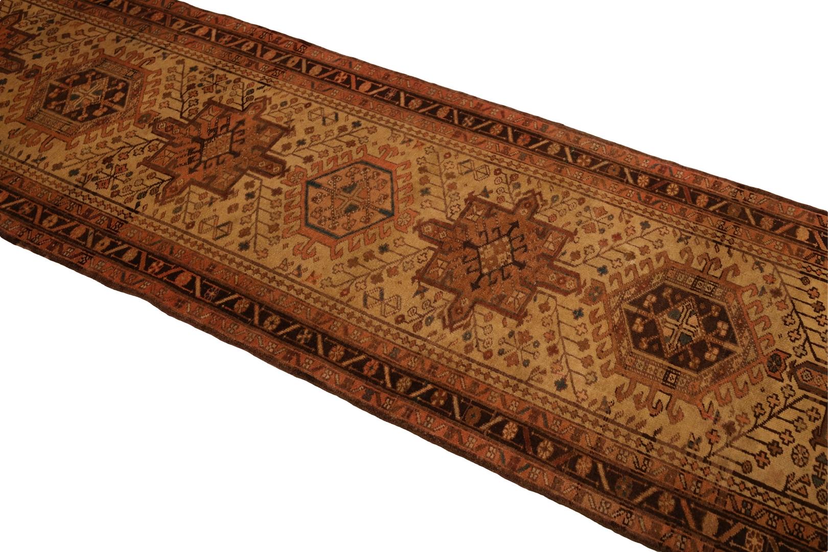 Laine Tapis de couloir semi-ancien Kareje - 3'2