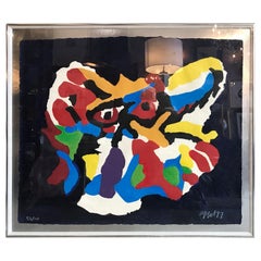 Karel Appel Abstract Embossed Lithograph