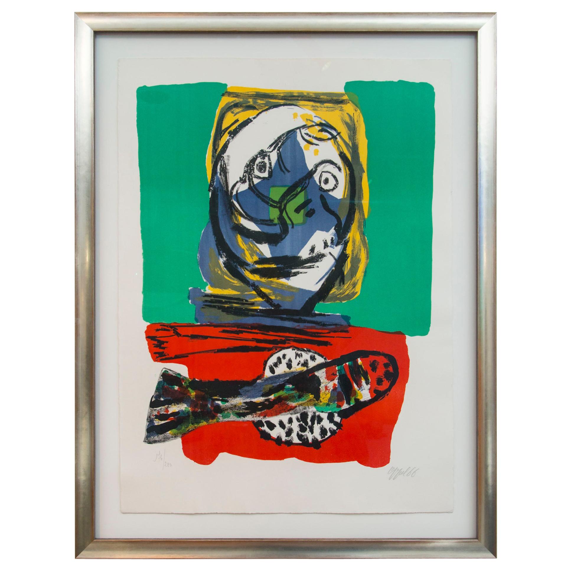 Karel Appel, Fish Dinner, Lithograph, 1966