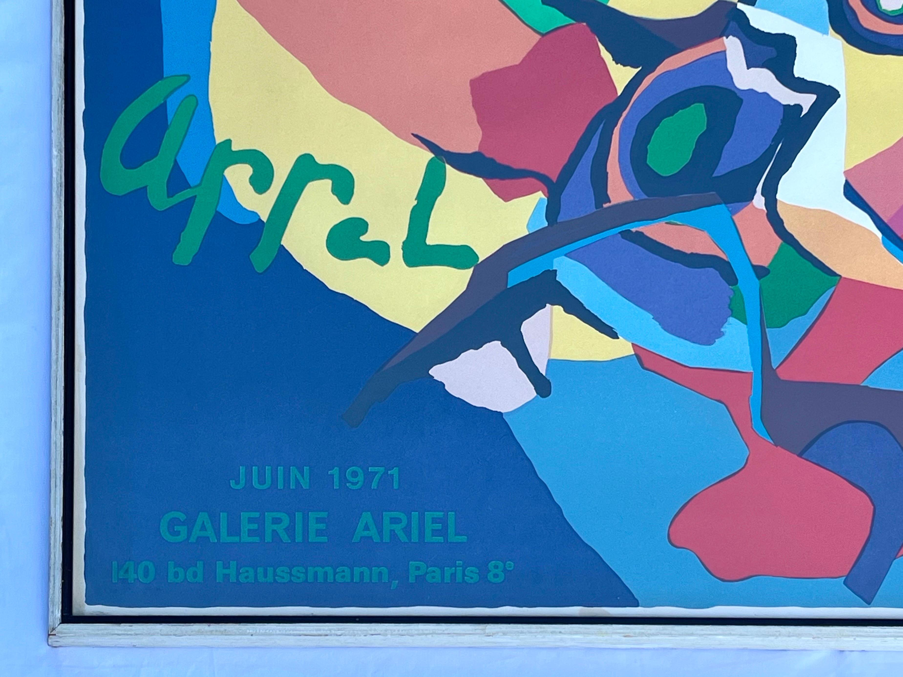 20th Century Karel Appel Galerie Ariel 1971 Paris Blvd Haussmann Exhibition Poster by SMI