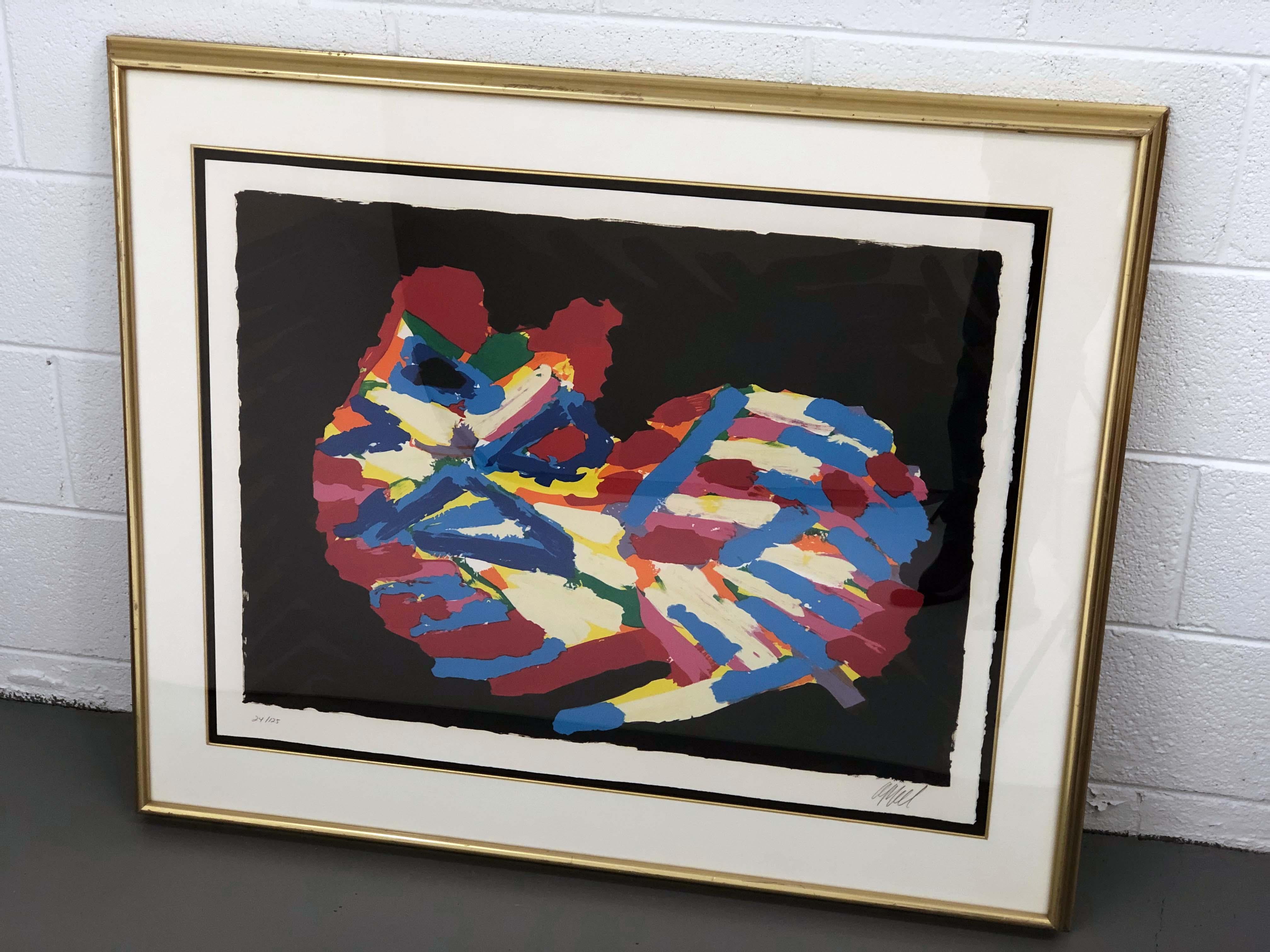 Karel Appel, Hauskatze, 1978 (Papier) im Angebot