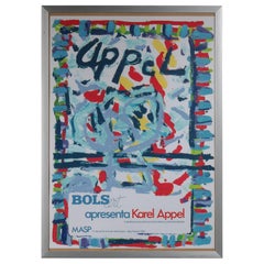 Vintage Karel Appel Lithograph for the Bols Art Exhibition, Brazil 1981