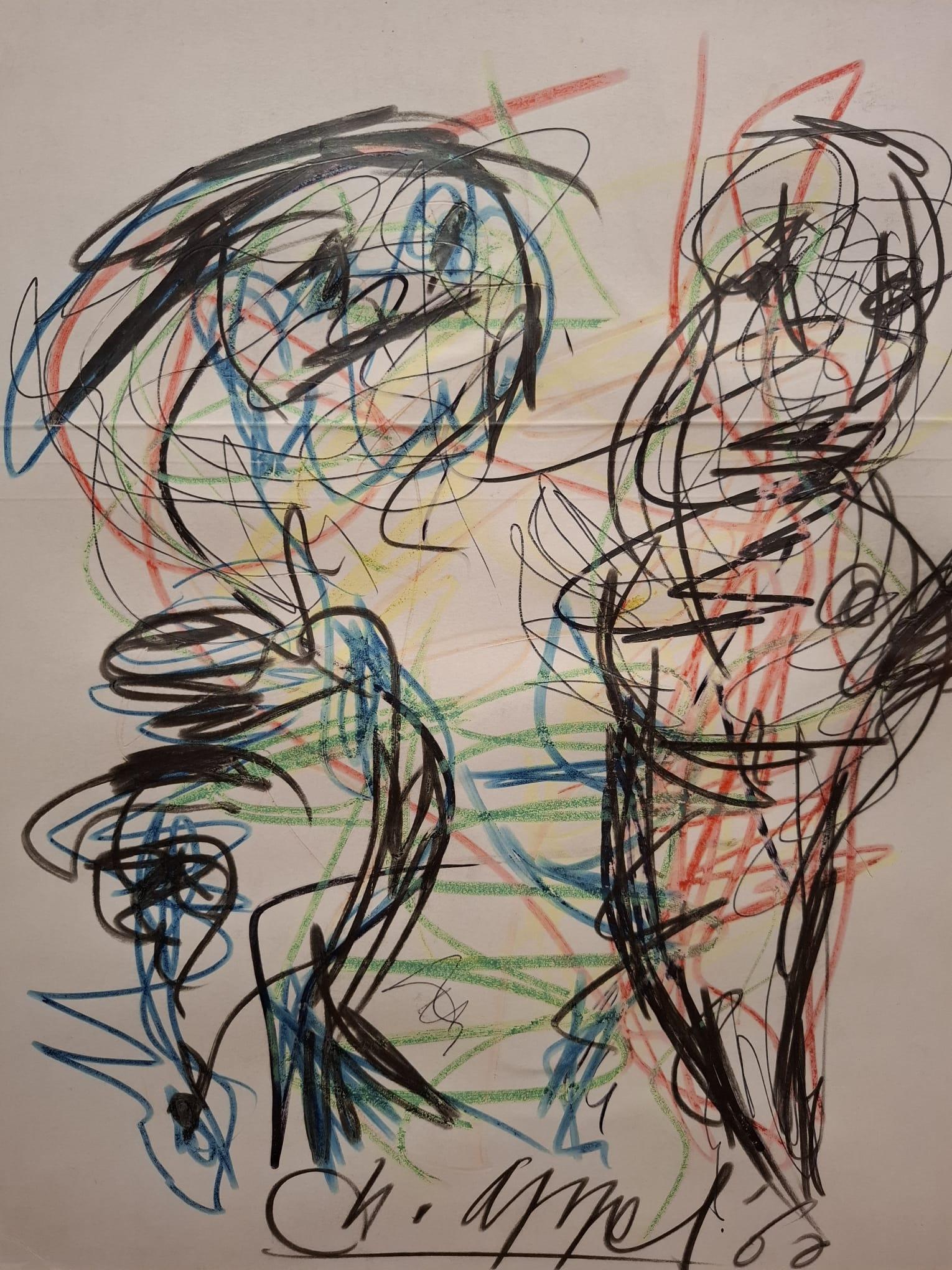 Sin título - Abstract Mixed Media Art by Karel Appel