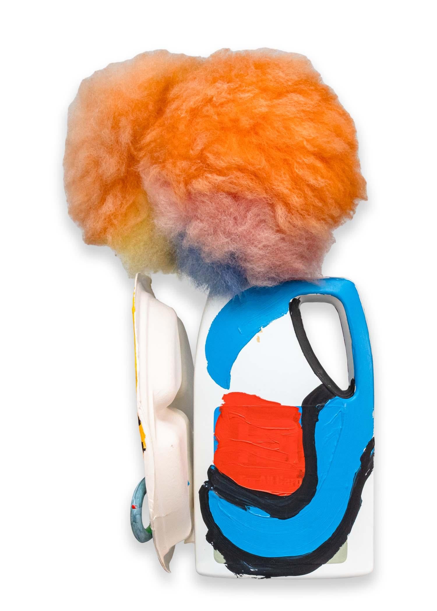 Karel Appel Plate with Moustache Signed Contemporary Found Object Sculpture For Sale 8