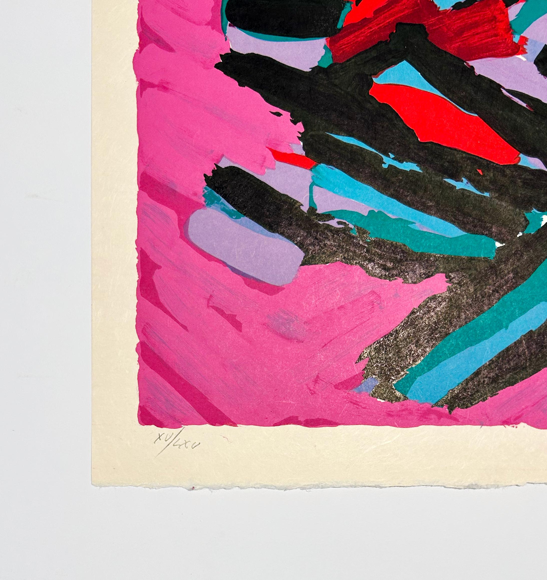 Sobre un gato - Animal Print Rosa de Karel Appel