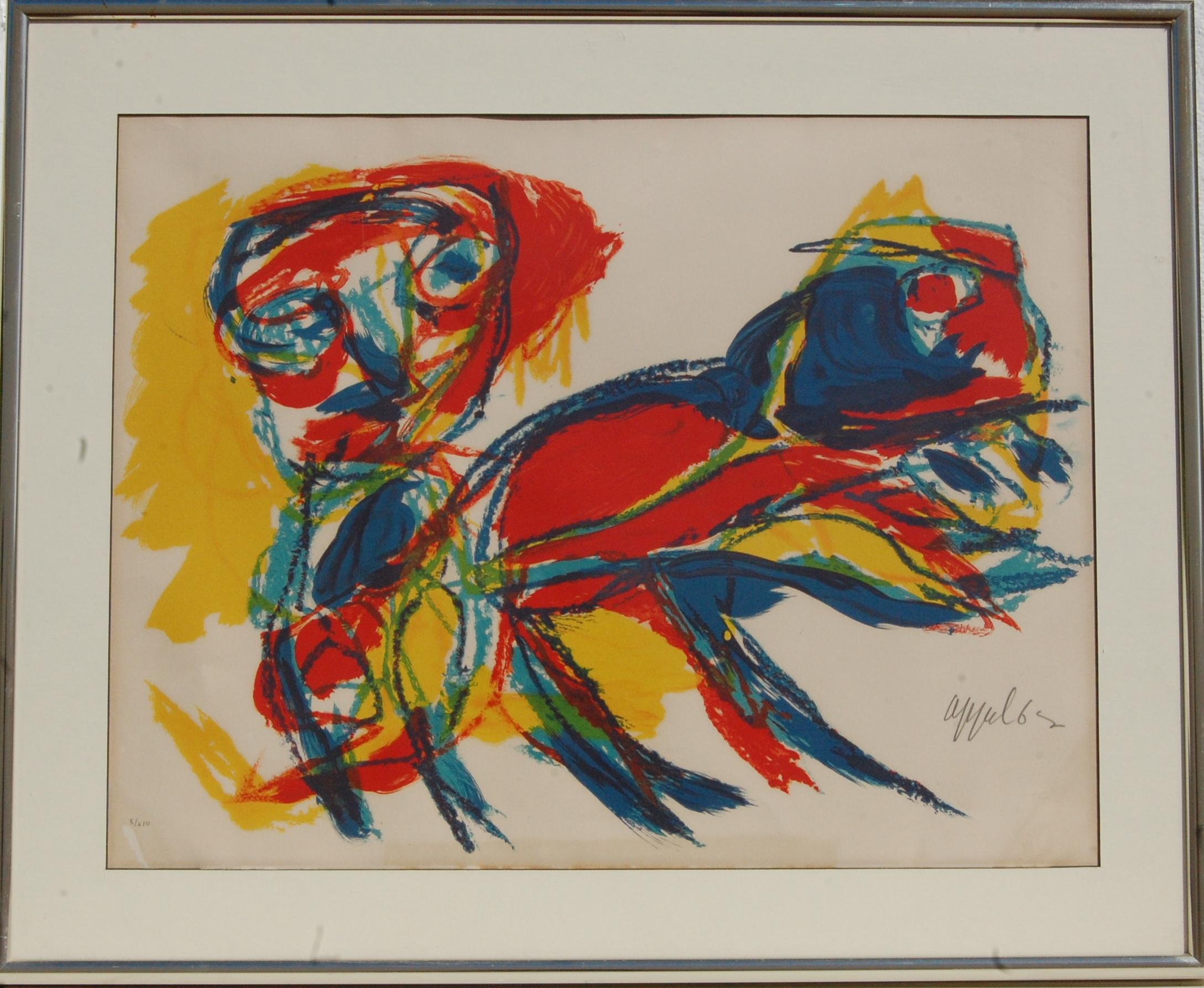   Abstract Expressionist Color Lithograph - Print by Karel Appel