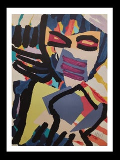 APPEL Mask Face Personage. Lithograph.