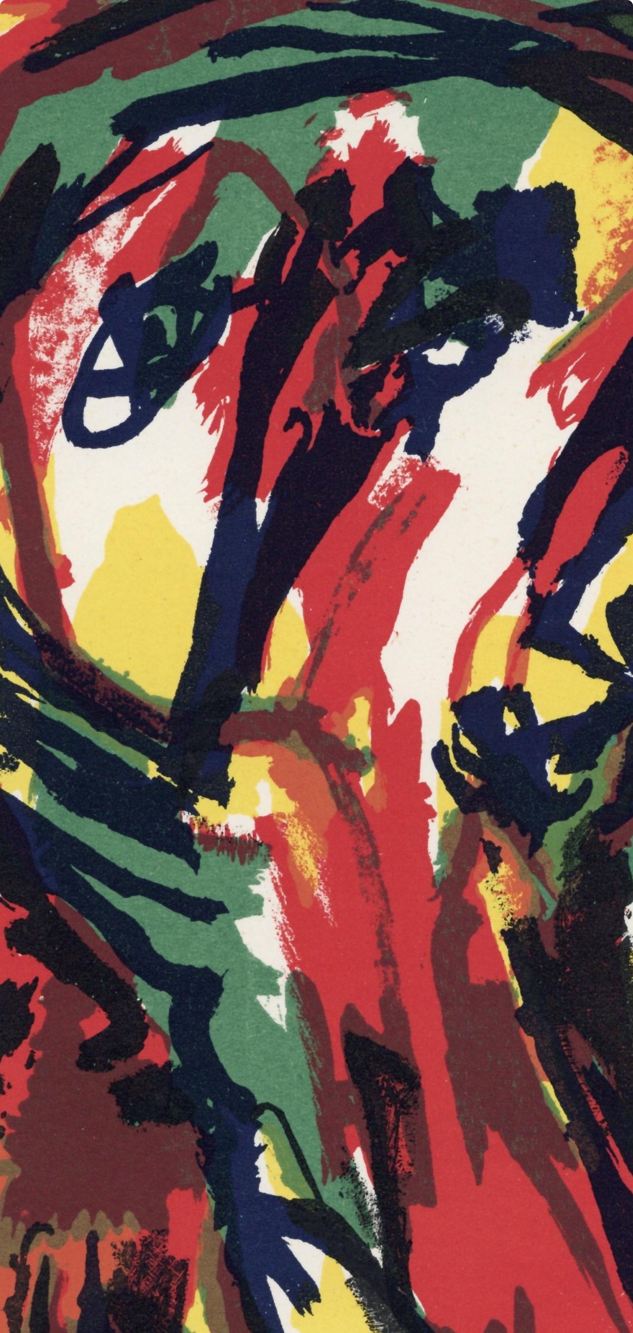 Appel, Pons, Paris, XXe Siècle (after) - Black Abstract Print by Karel Appel