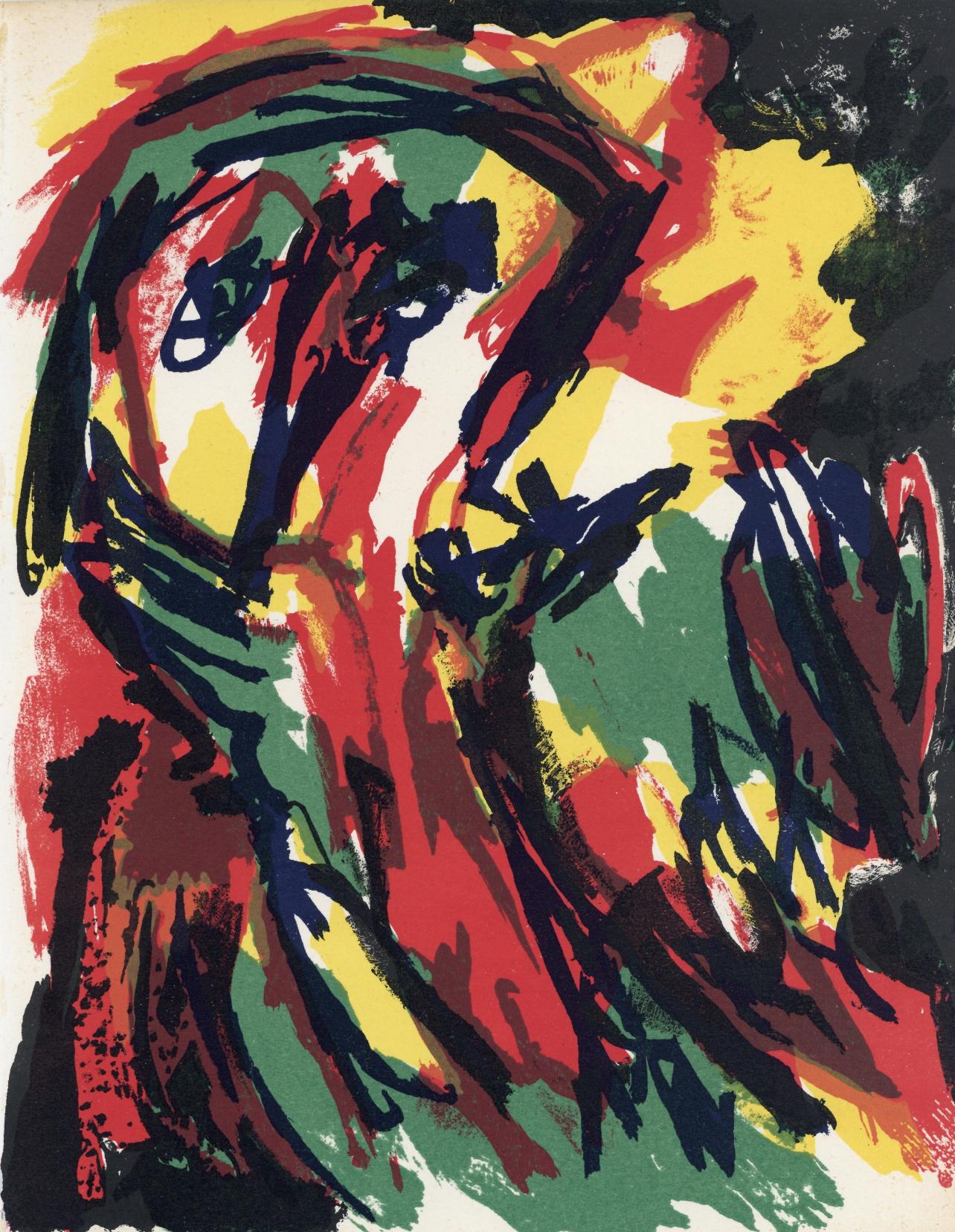 Karel Appel Abstract Print - Appel, Pons, Paris, XXe Siècle (after)