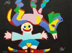Avec l'Impossible Traverser le Possible /// Karel Appel Colorful Woodcut COBRA