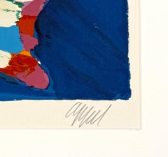 Blue Cat (framed hand signed lithograph)