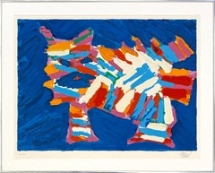 Blue Cat (framed hand signed lithograph)